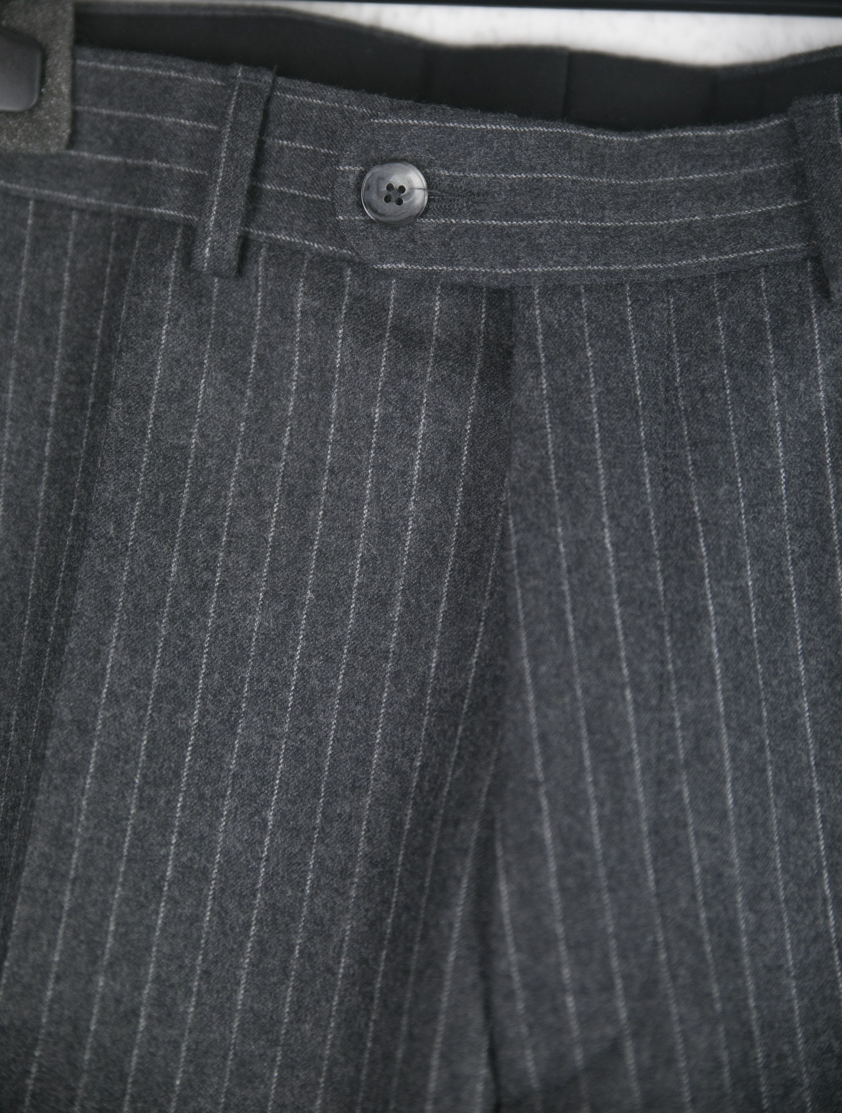 DAKS NWT DAKS London Pin Striped Flat Front Wool Trousers 52/42R Size US 36 / EU 52 - 2 Thumbnail