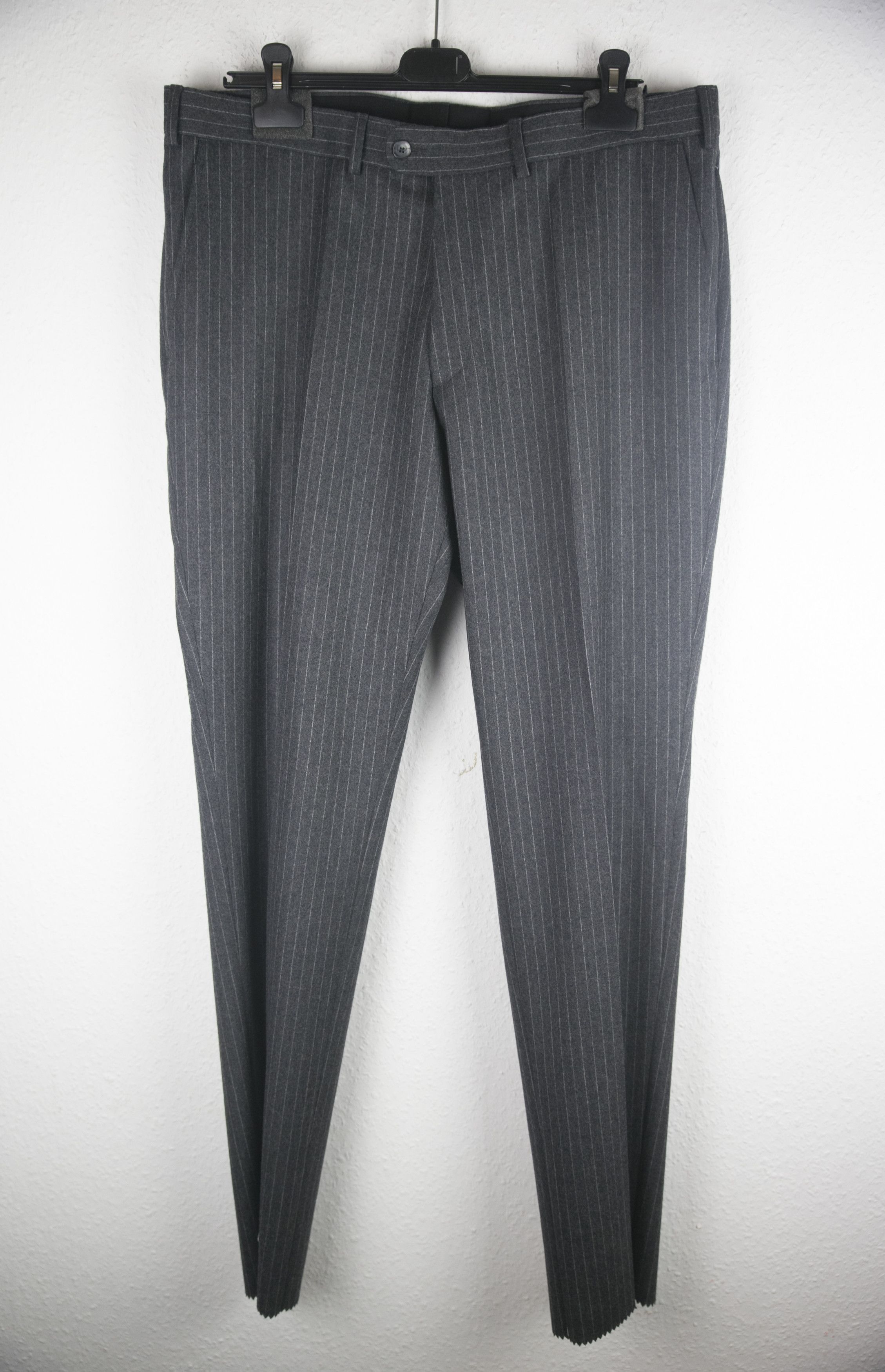 DAKS NWT DAKS London Pin Striped Flat Front Wool Trousers 52/42R Size US 36 / EU 52 - 1 Thumbnail
