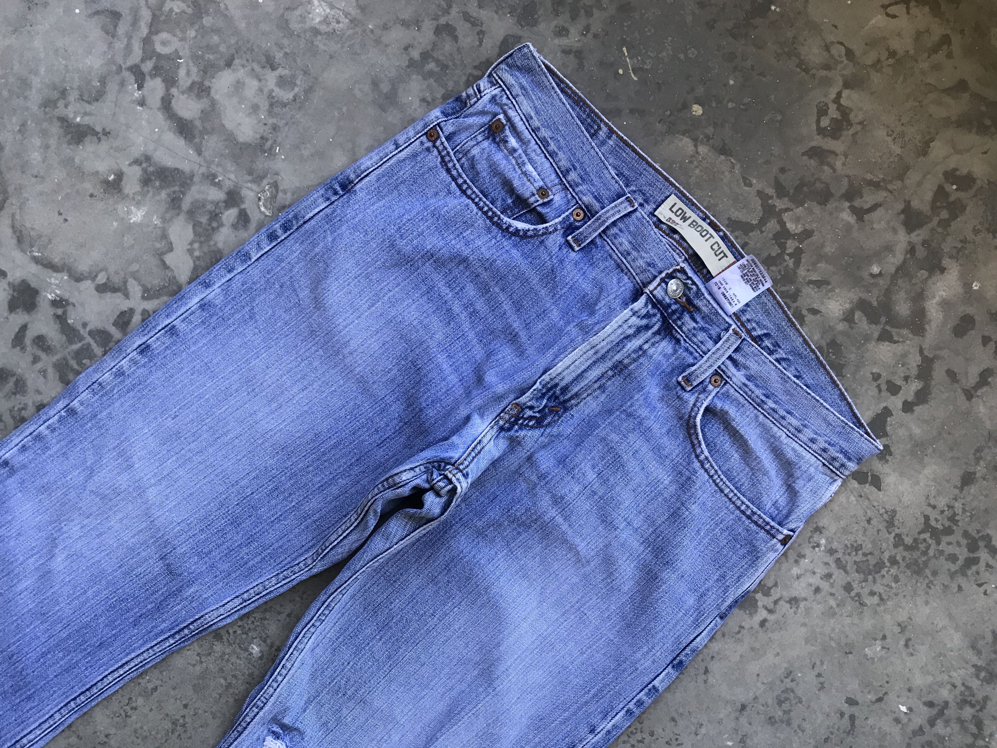 Levi's × Vintage VLEV50 - Levis 527 Boot Cut Kurt Cobain Distressed Jeans Size US 35 - 2 Thumbnail