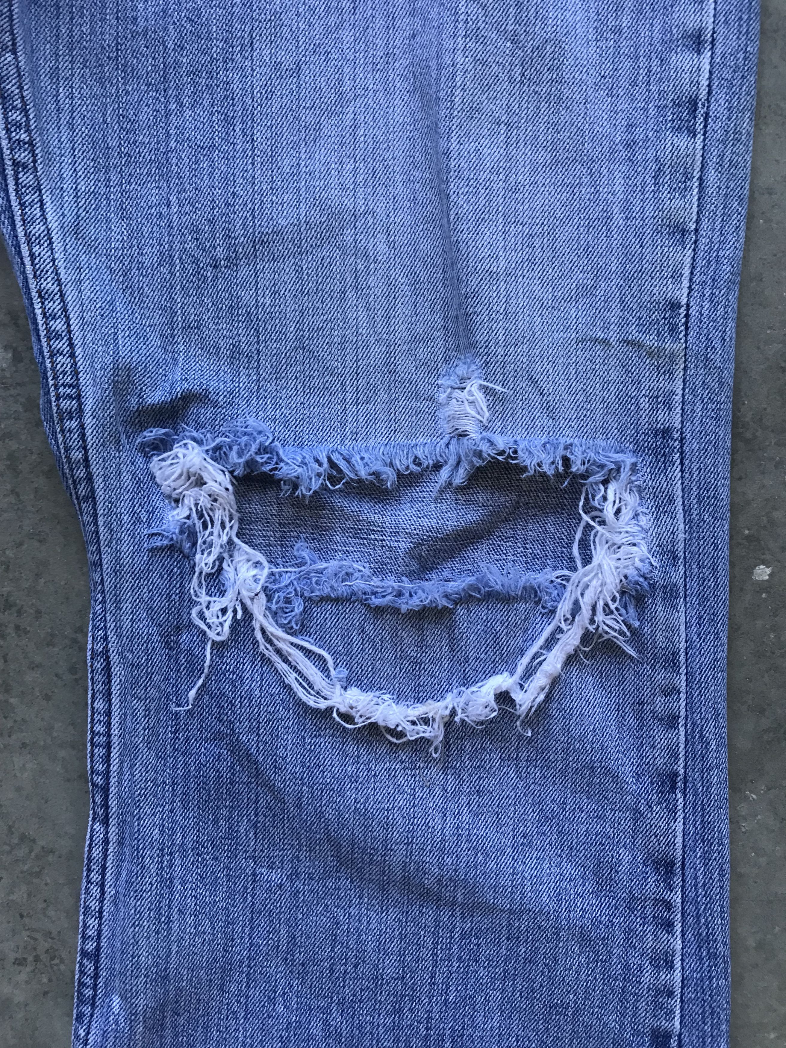 Levi's × Vintage VLEV50 - Levis 527 Boot Cut Kurt Cobain Distressed Jeans Size US 35 - 4 Thumbnail