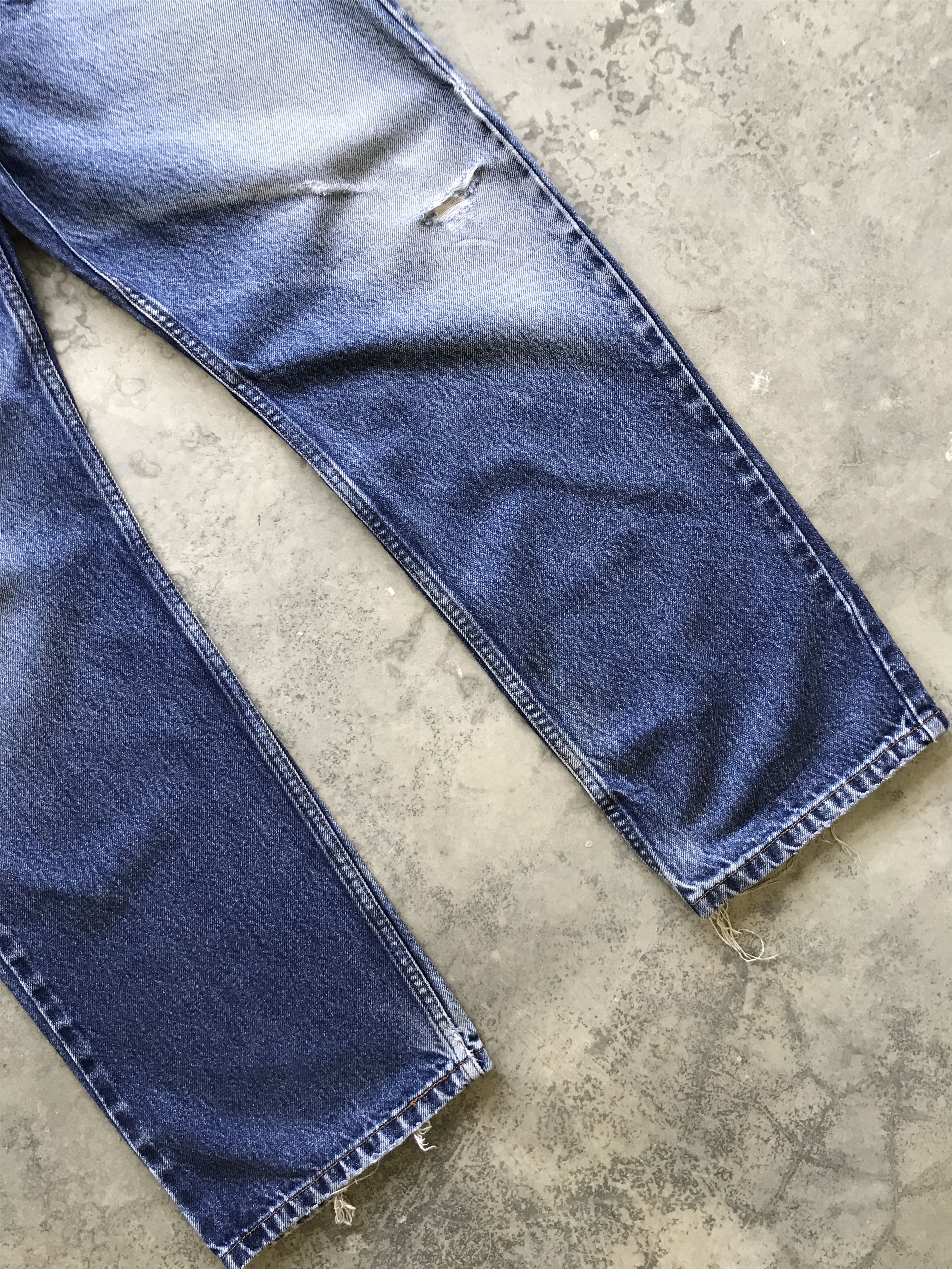 Levi's VLEV53 - Levis 505 Light Distressed Jeans Size US 37 - 3 Thumbnail