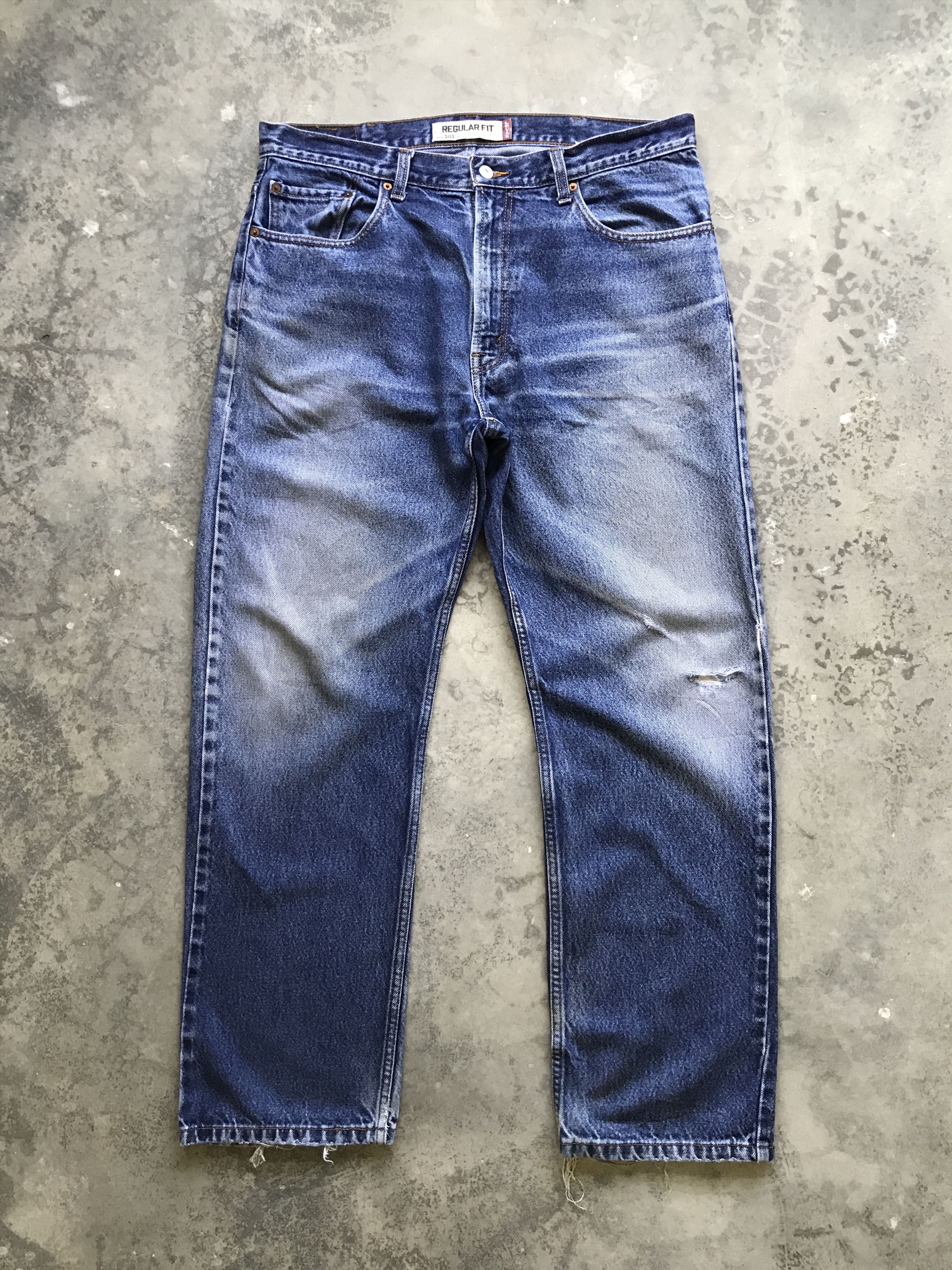 Levi's VLEV53 - Levis 505 Light Distressed Jeans Size US 37 - 1 Thumbnail