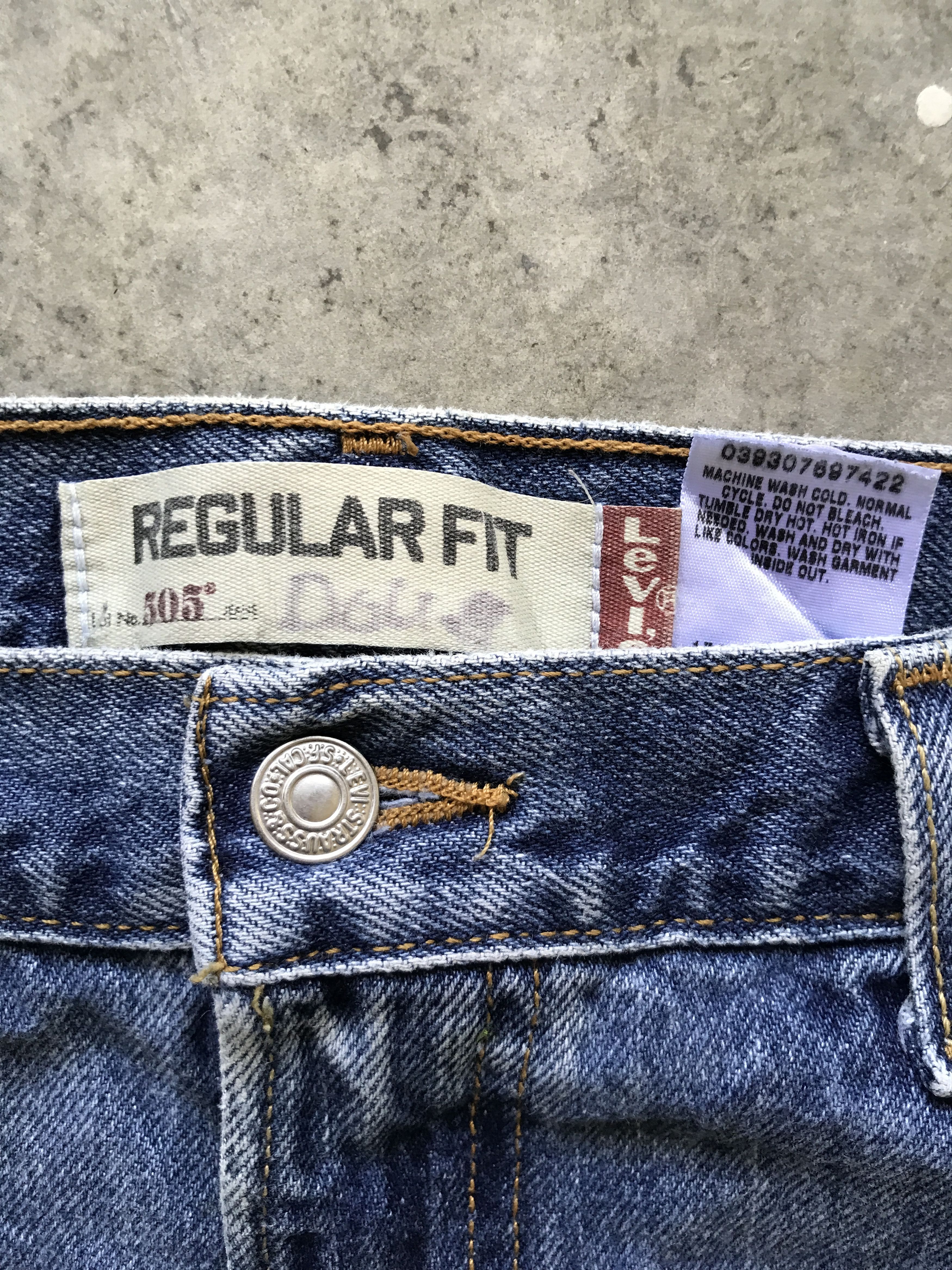 Levi's VLEV63 - Levis 505 Dirty Regular Jeans Size US 34 / EU 50 - 4 Thumbnail