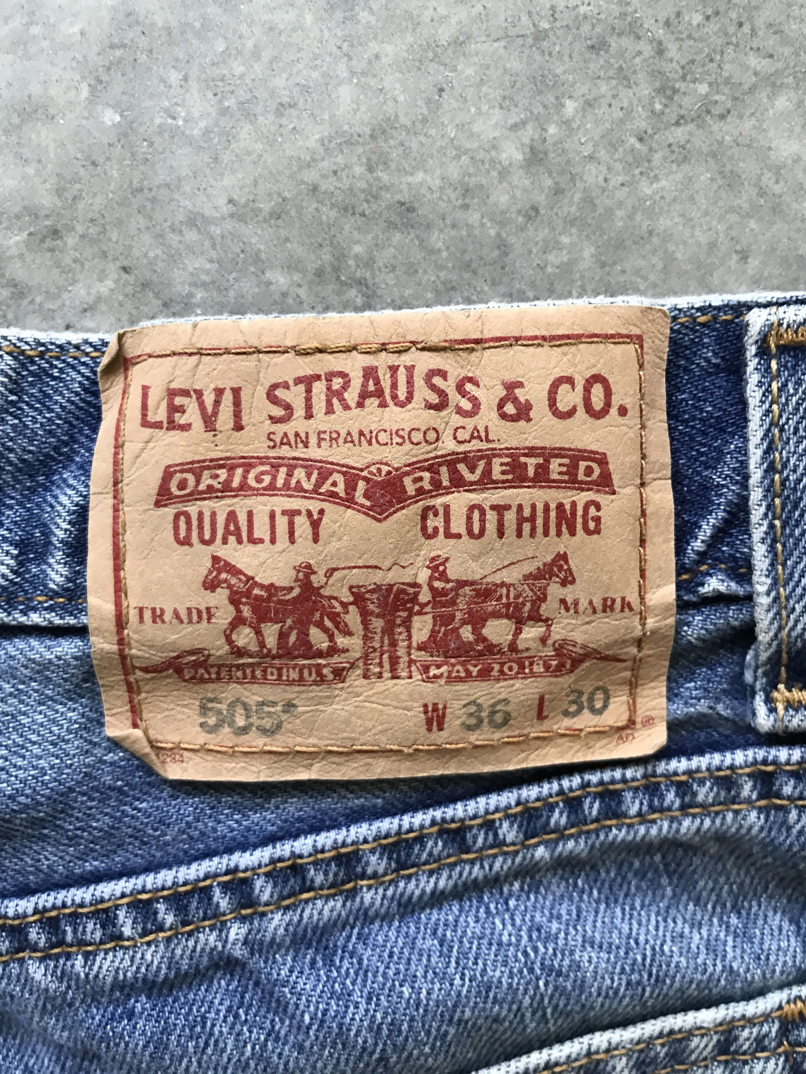 Levi's VLEV63 - Levis 505 Dirty Regular Jeans Size US 34 / EU 50 - 10 Thumbnail