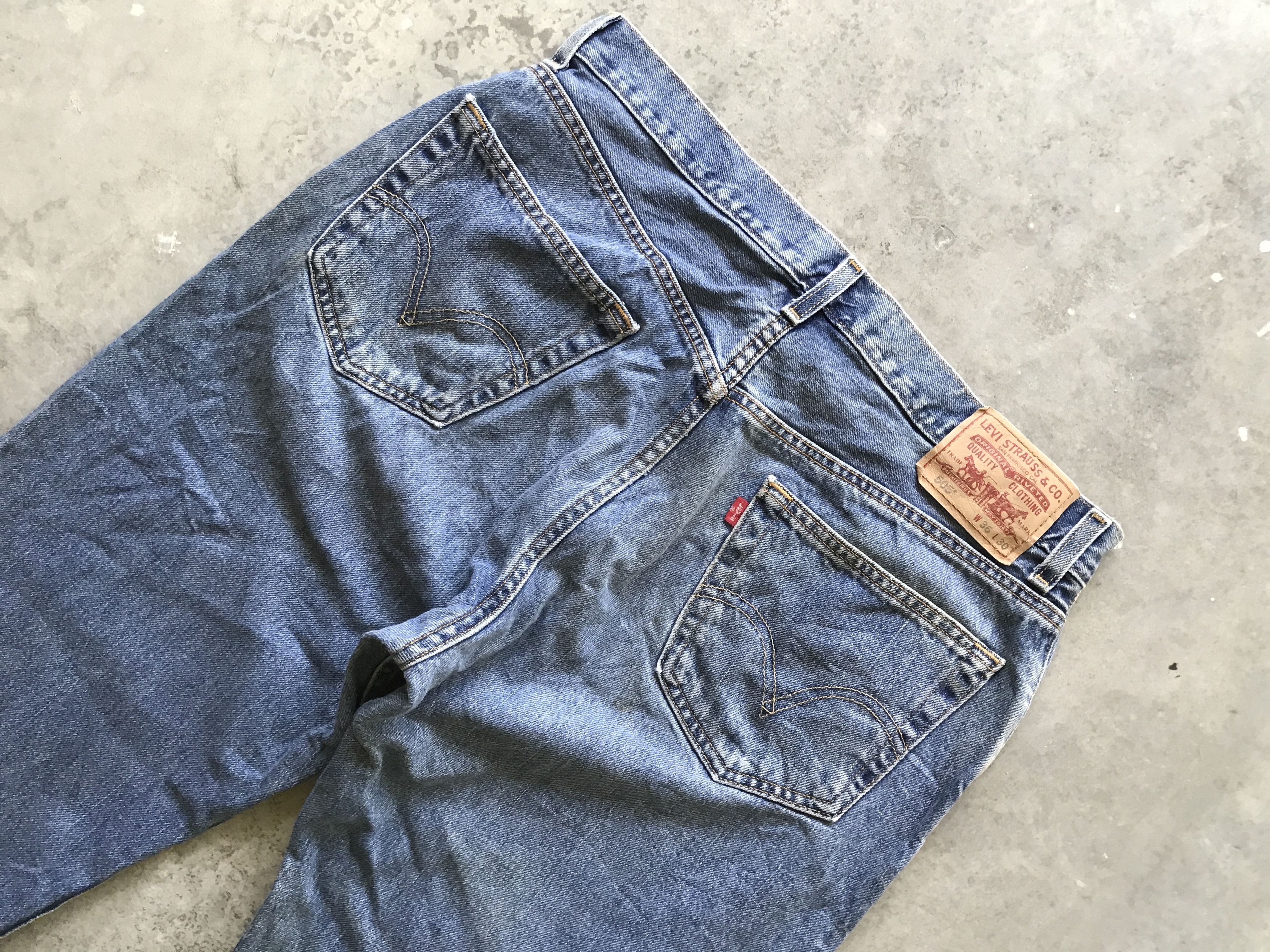 Levi's VLEV63 - Levis 505 Dirty Regular Jeans Size US 34 / EU 50 - 8 Thumbnail