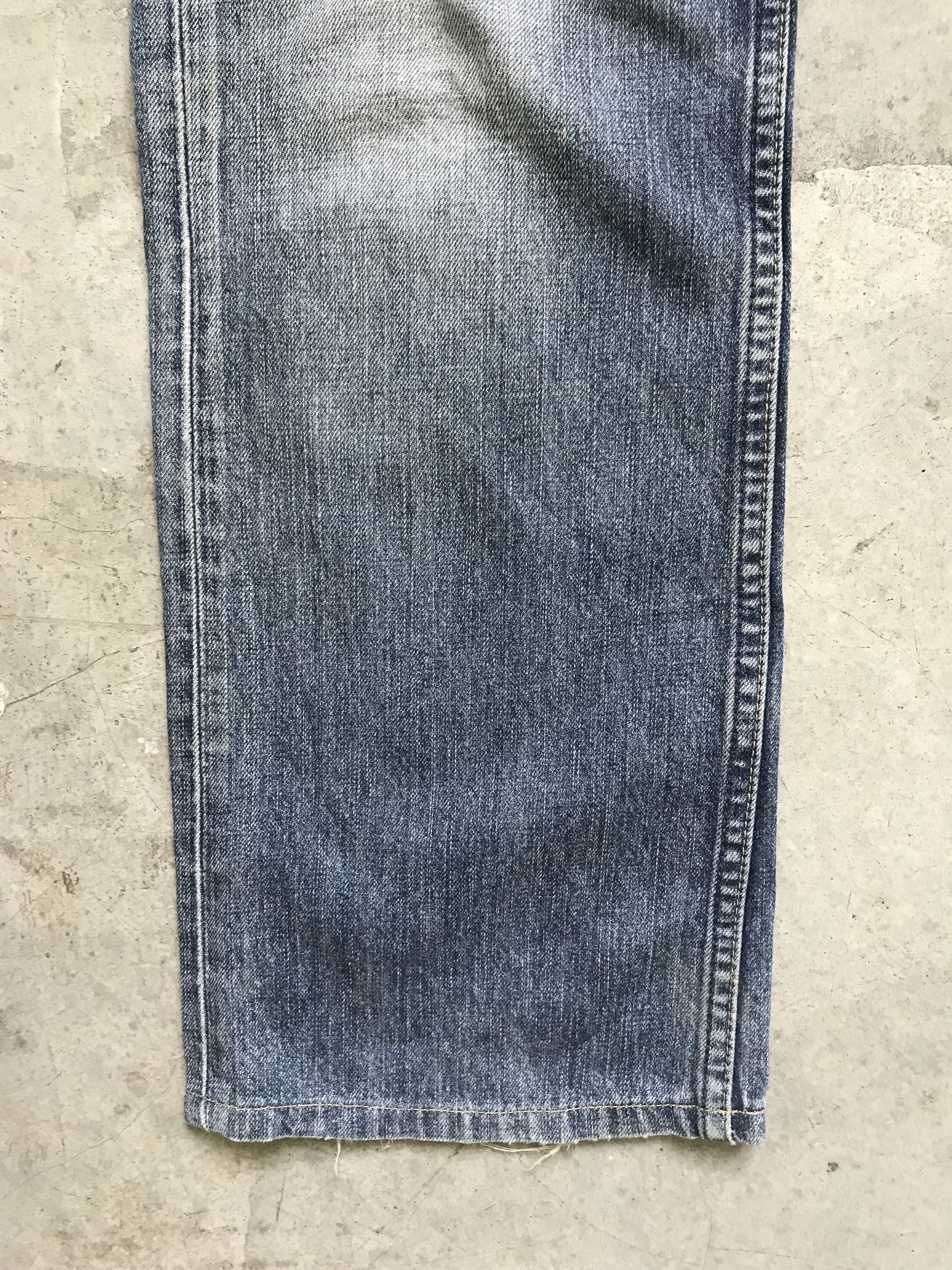 Levi's VLEV35 - Flare Levis 507 Distressed Denim Custom Military Size US 31 - 9 Thumbnail