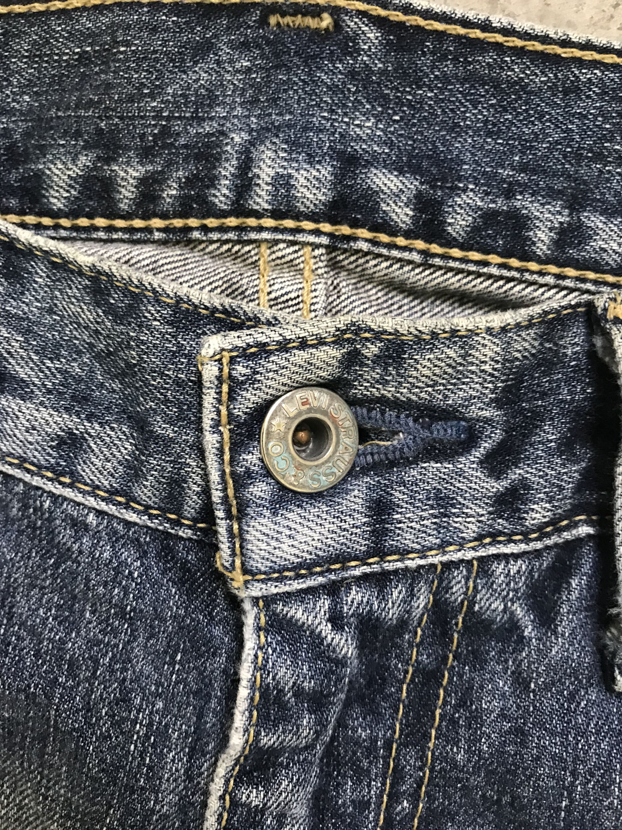 Levi's VLEV35 - Flare Levis 507 Distressed Denim Custom Military Size US 31 - 10 Thumbnail