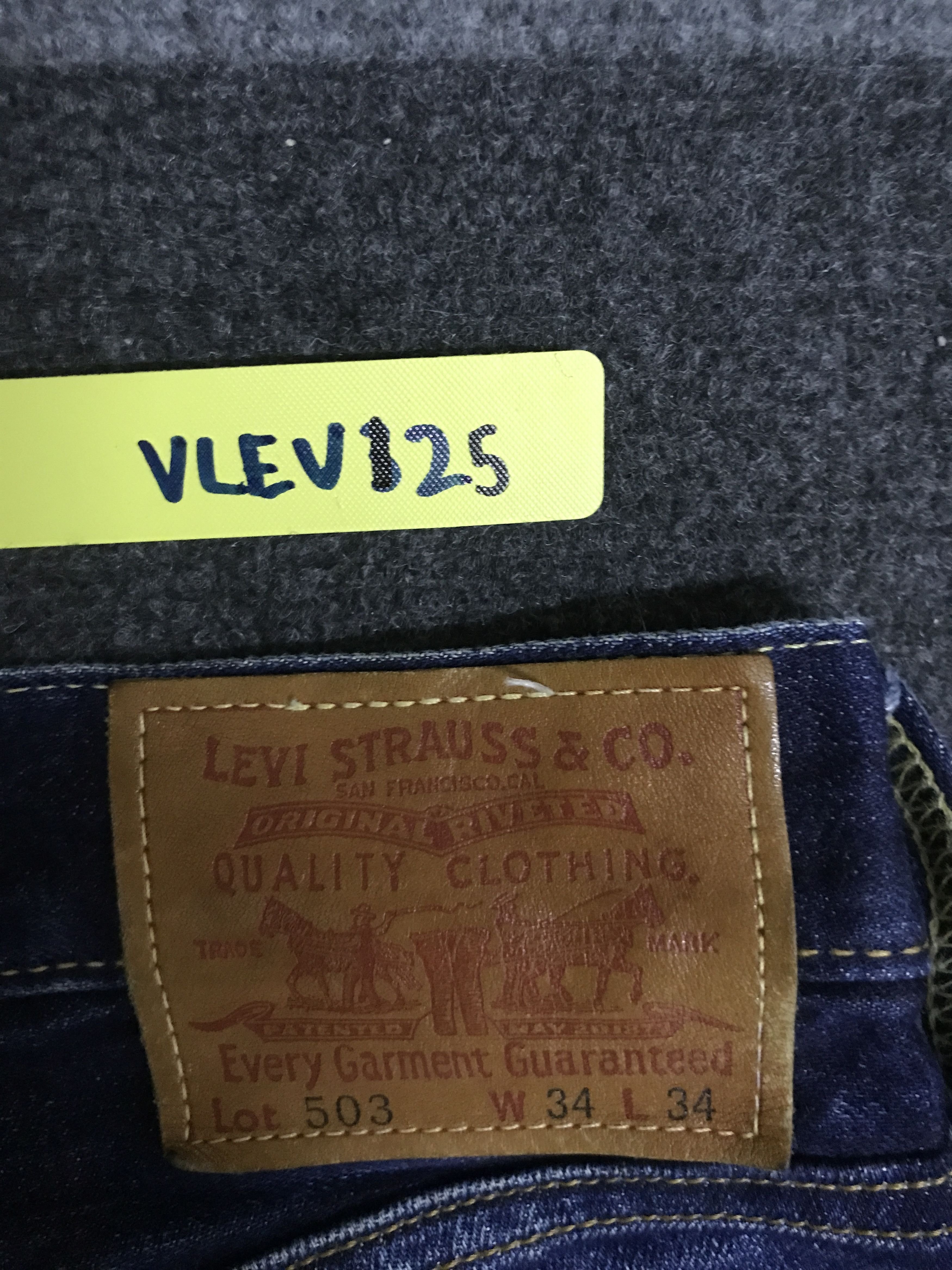 Levi's VLEV125-Levis 503 Blue wash Distressed Jeans Size US 35 - 17 Thumbnail