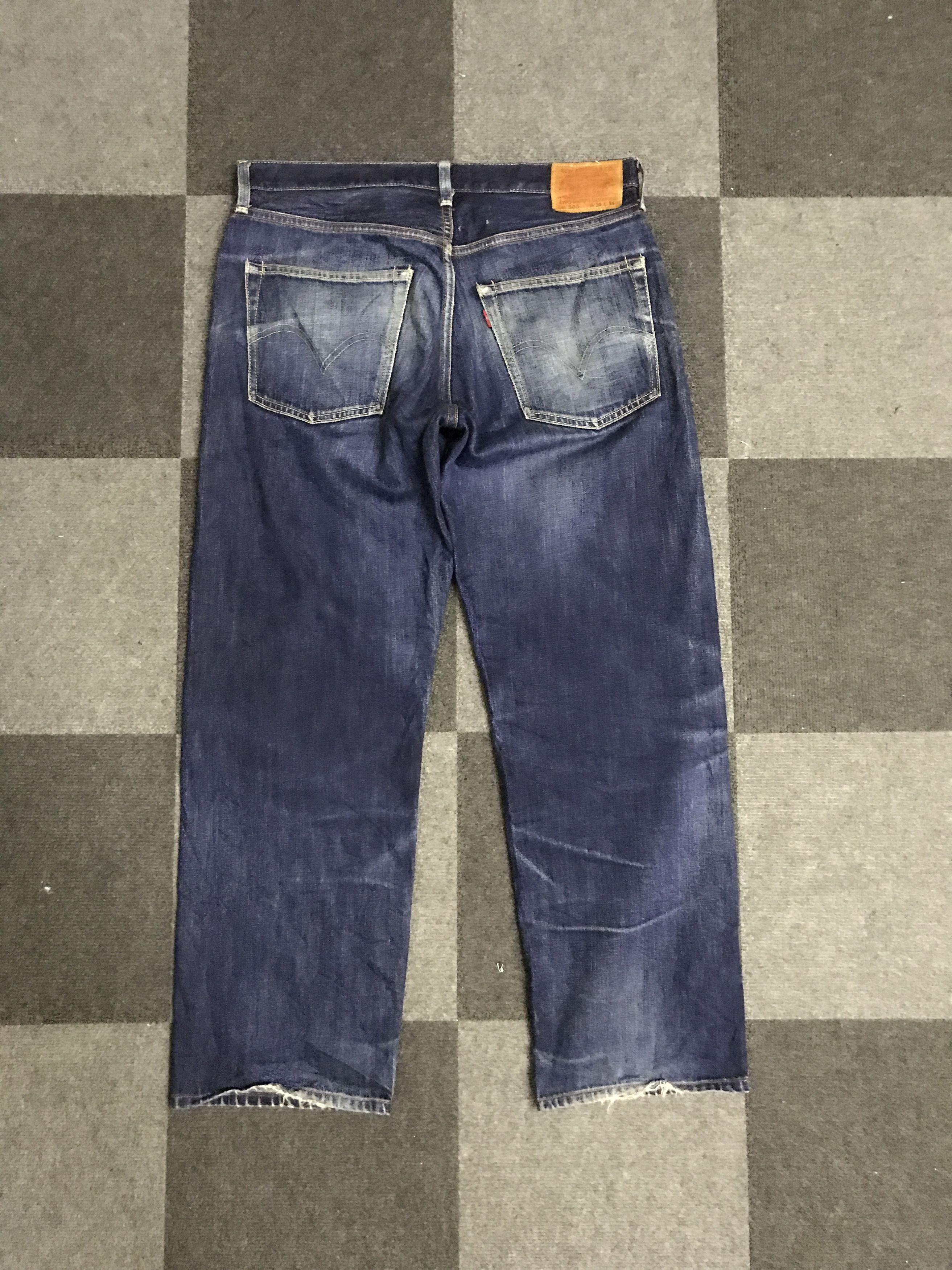 Levi's VLEV125-Levis 503 Blue wash Distressed Jeans Size US 35 - 10 Thumbnail