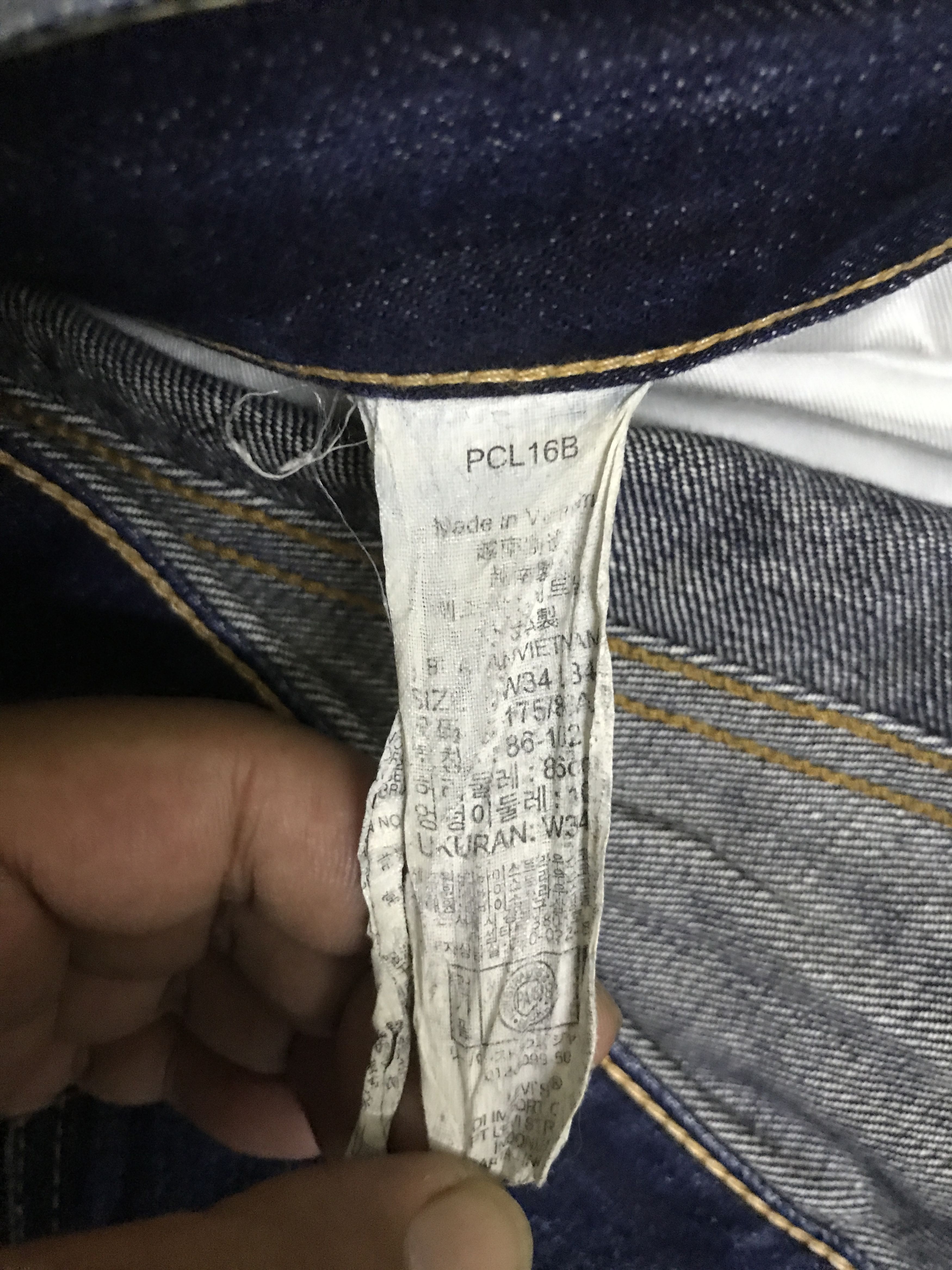 Levi's VLEV125-Levis 503 Blue wash Distressed Jeans Size US 35 - 16 Thumbnail