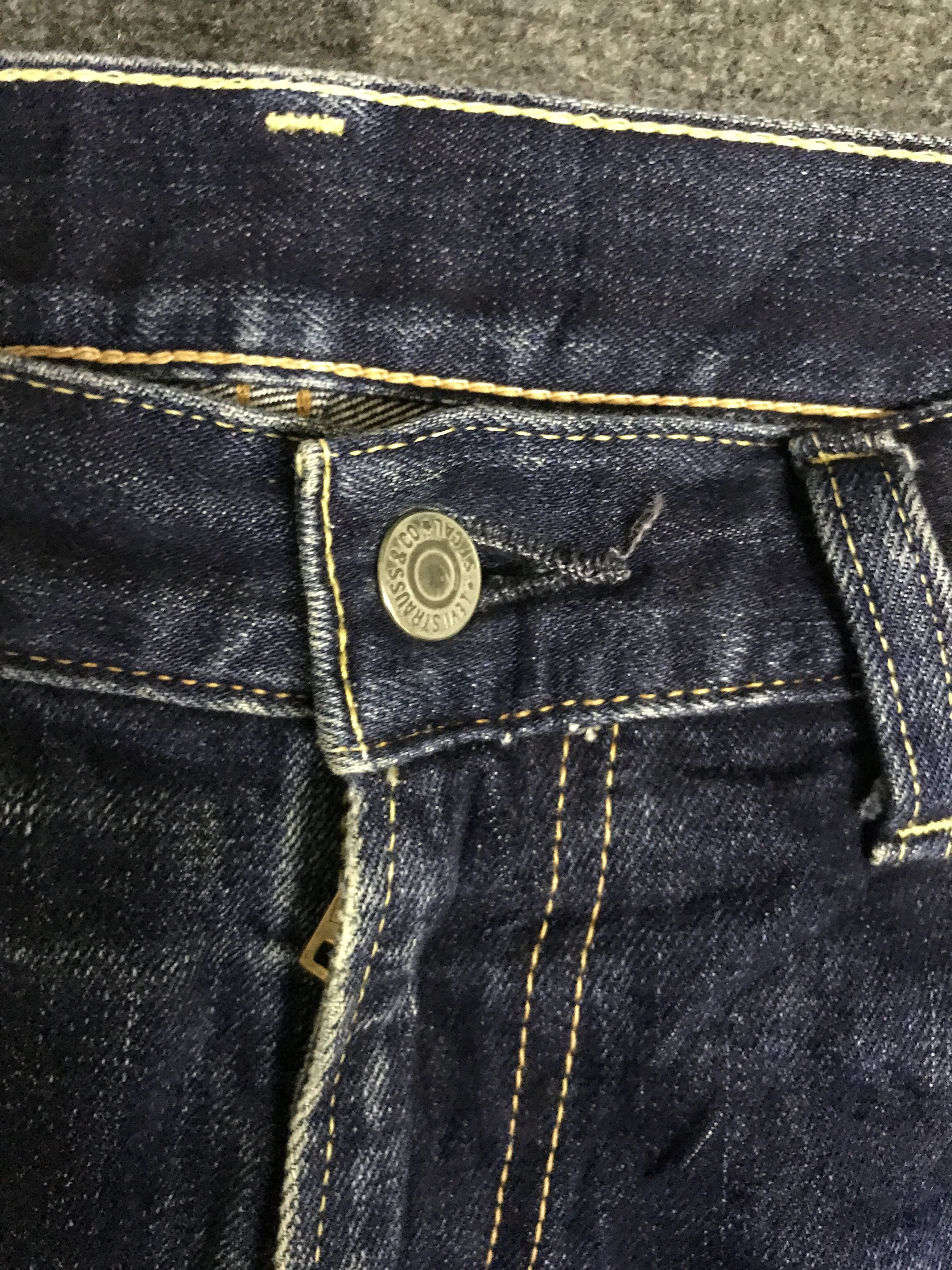 Levi's VLEV125-Levis 503 Blue wash Distressed Jeans Size US 35 - 7 Thumbnail