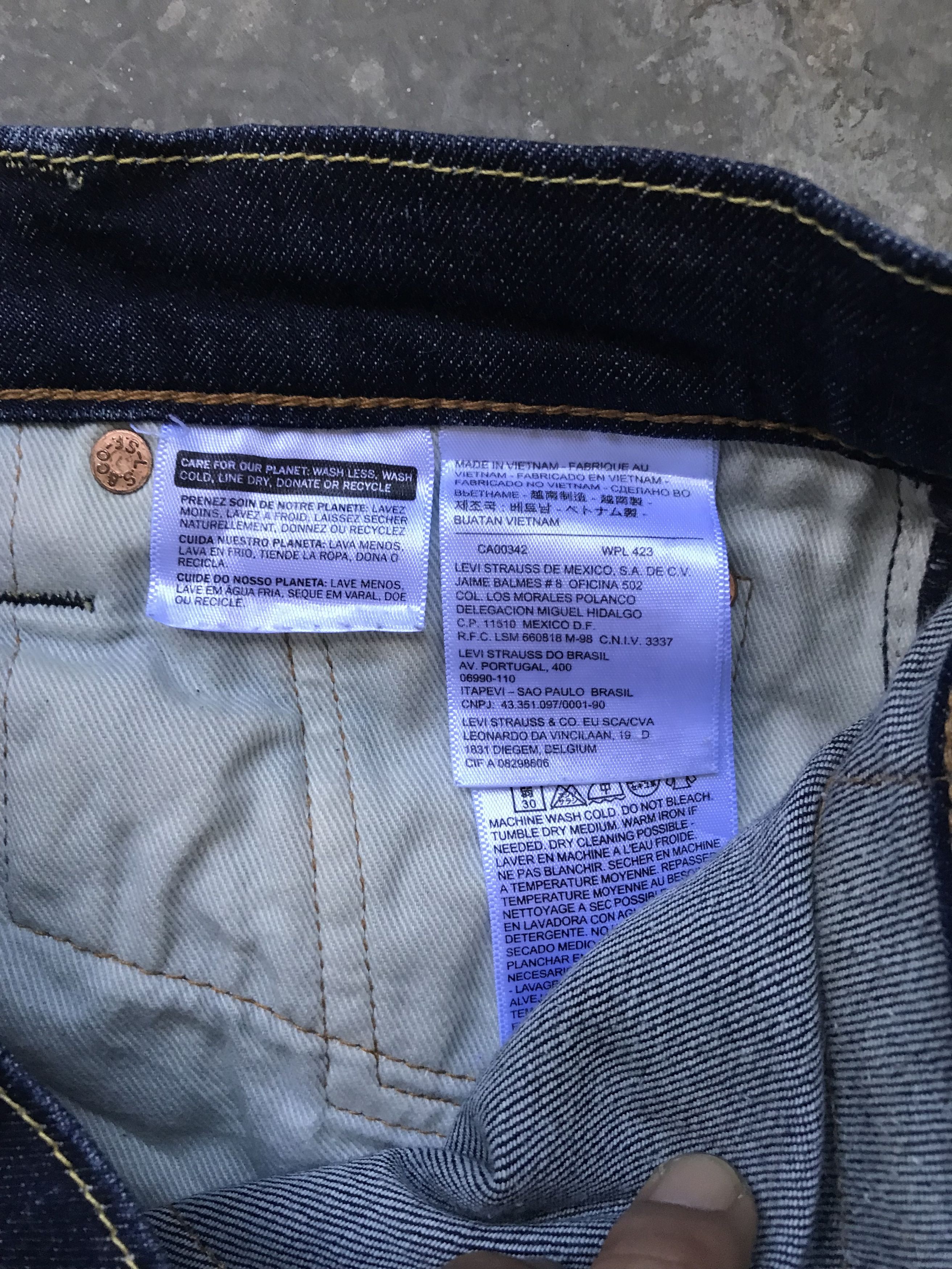 Levi's × Levi's Vintage Clothing VLEV48 - Levis 511 Dark Blue Skinny Jeans Size US 27 - 13 Thumbnail