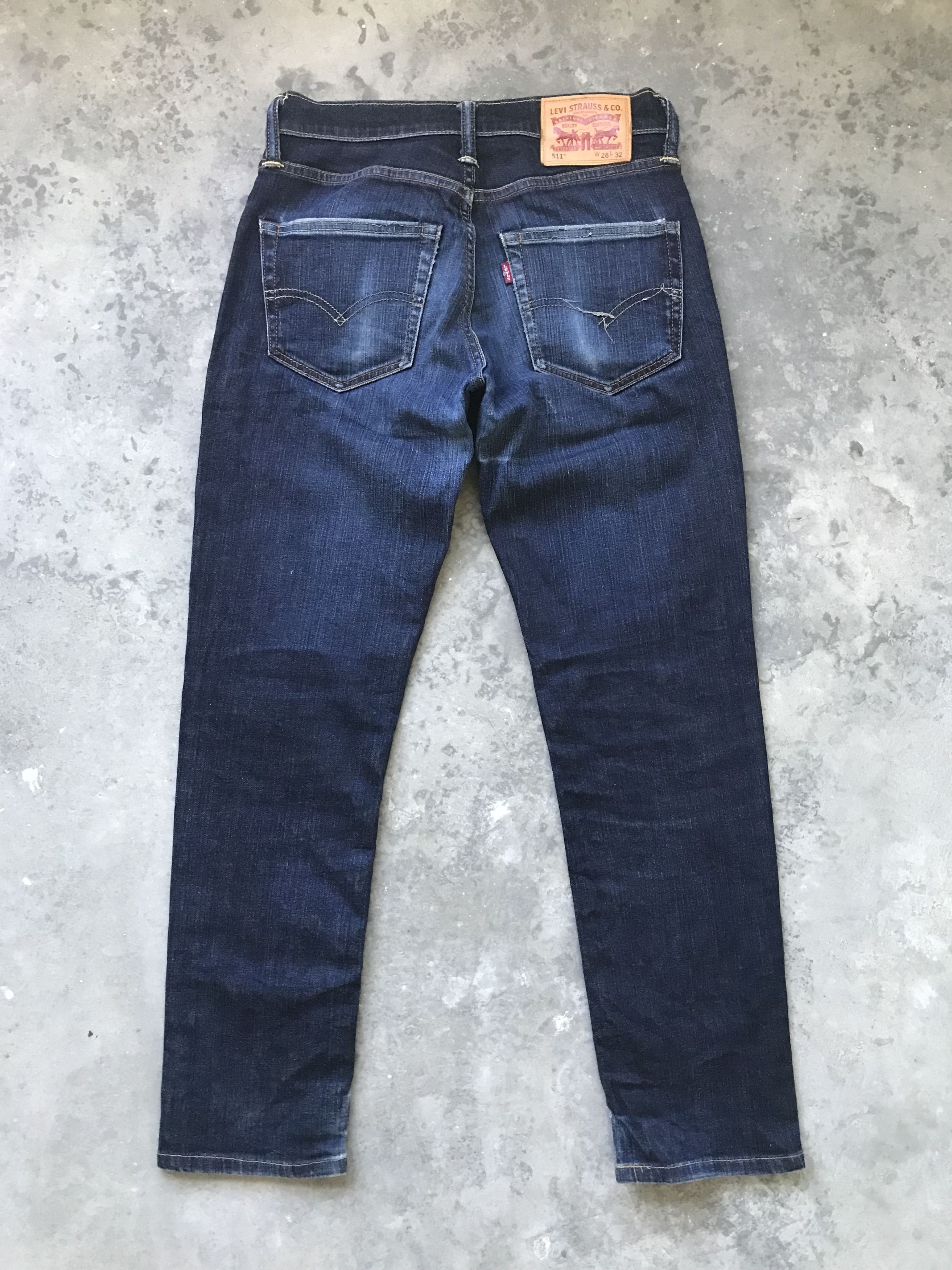 Levi's × Levi's Vintage Clothing VLEV48 - Levis 511 Dark Blue Skinny Jeans Size US 27 - 7 Thumbnail