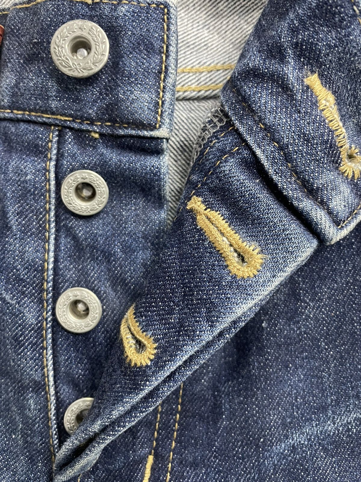 Tornado Mart Vintage Tornado Mart Paint Splatter Denim With Leather Belt Size US 32 / EU 48 - 7 Thumbnail