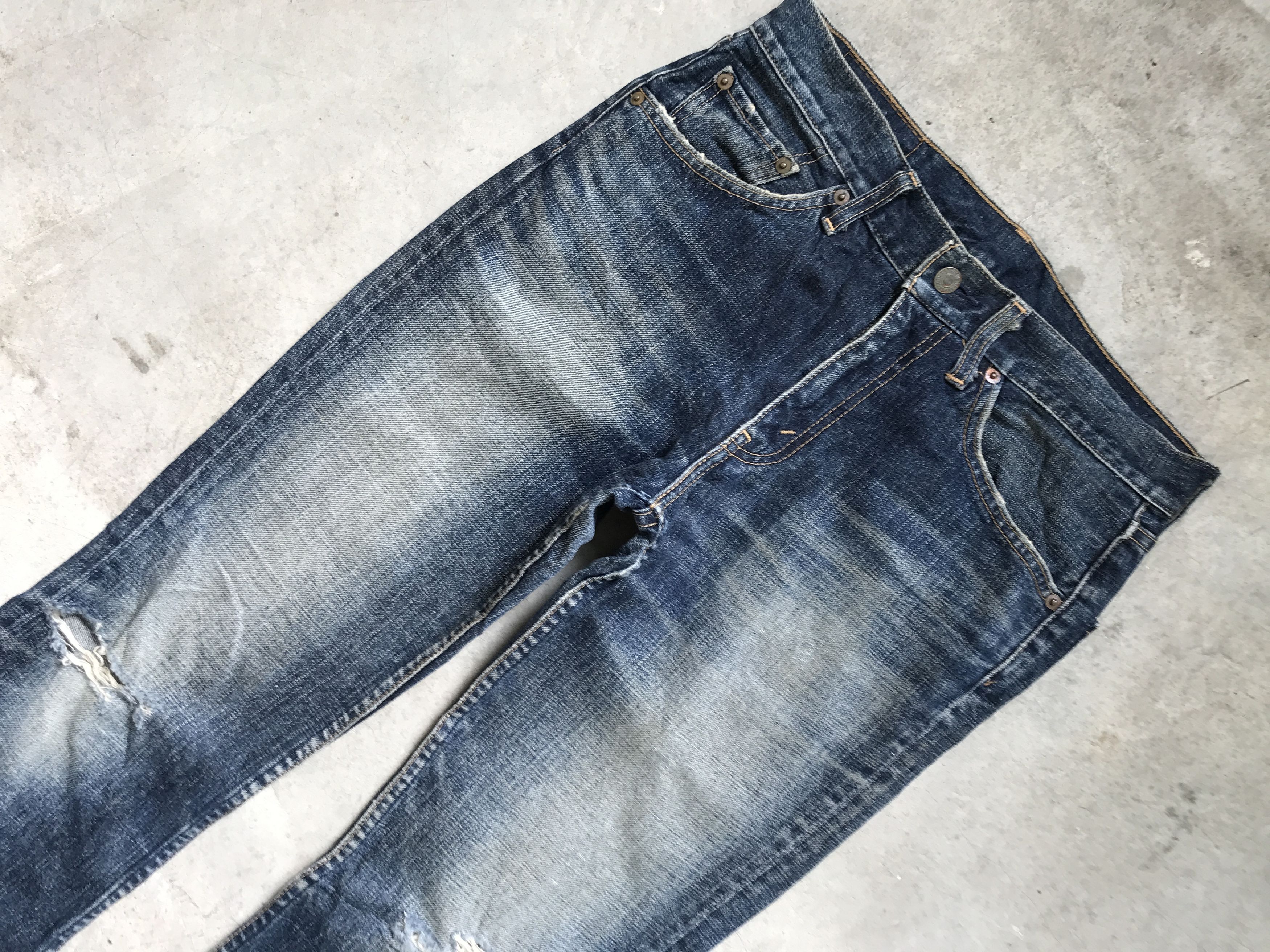 Levi's VLEV40 - Vtg Levis 517 Kurt Cobain Distressed Denim Size US 30 / EU 46 - 2 Thumbnail