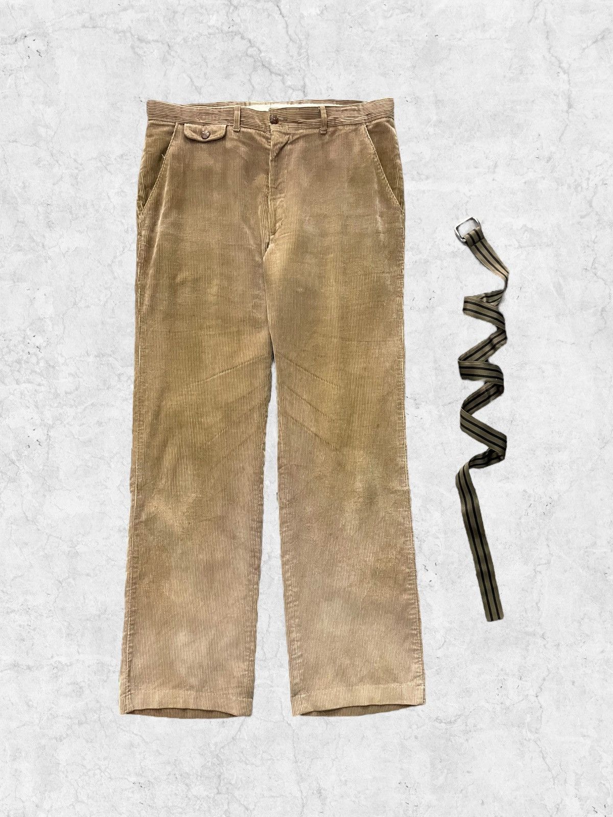 Levi's × Vintage Vintage 70s Levi’s Corduroy Talon Zipper Pant With Belt Size US 36 / EU 52 - 2 Thumbnail