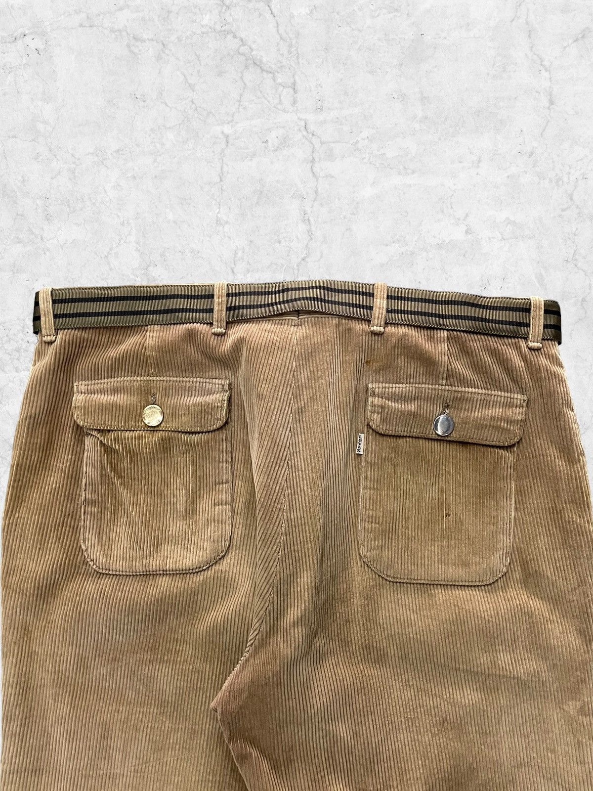 Levi's × Vintage Vintage 70s Levi’s Corduroy Talon Zipper Pant With Belt Size US 36 / EU 52 - 11 Thumbnail