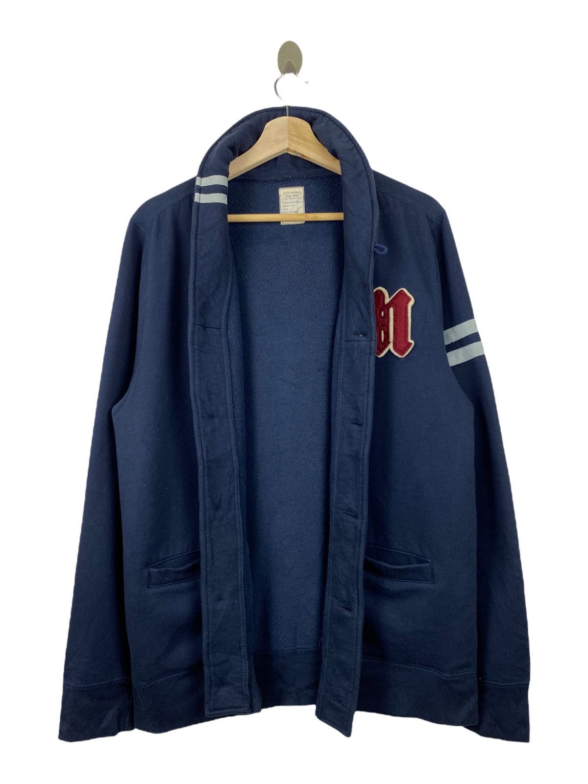Japanese Brand Back number button up cardigan jacket Size US XL / EU 56 / 4 - 3 Thumbnail
