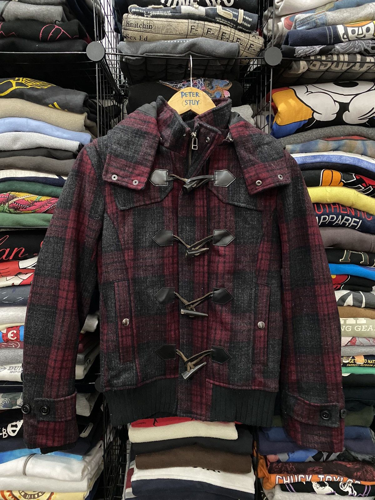 BIGI × Flannel Men’s Bigi first Duffle Heavy Jacket Size US S / EU 44-46 / 1 - 3 Thumbnail