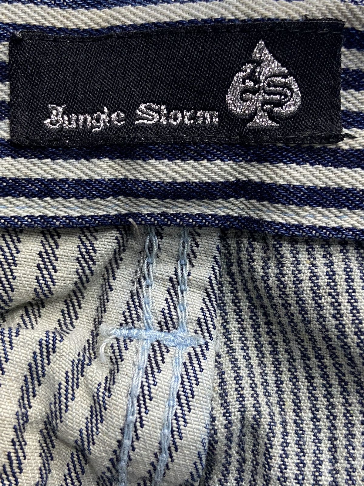 Designer × Hysteric Glamour Jungle Storm Japan Multi Hickory Stripe Split Denim Pants Size US 32 / EU 48 - 11 Thumbnail