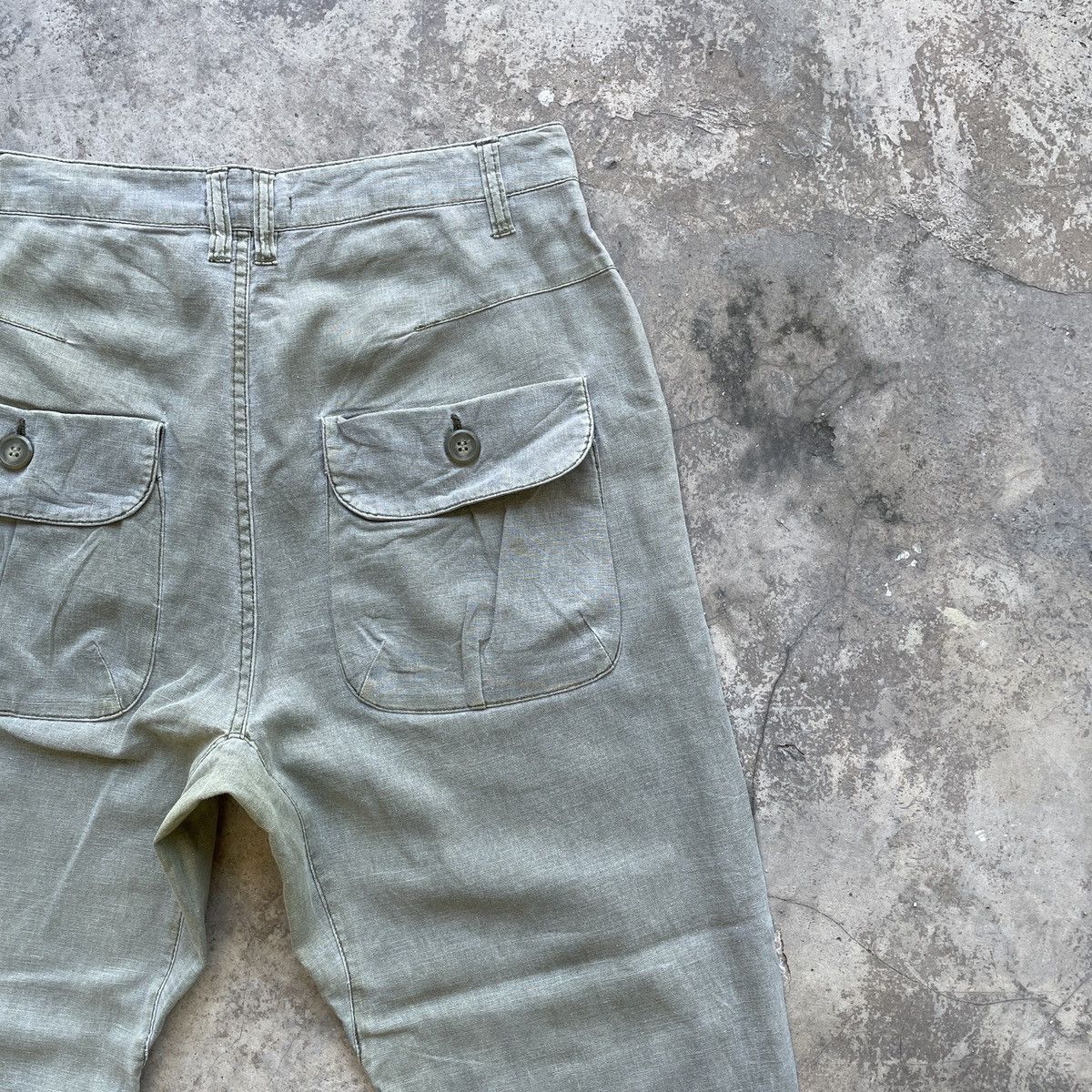 Japanese Brand × Other × Vintage Vintage Unbranded Faded Olive Green Nice Design Casual Pants Size US 30 / EU 46 - 8 Thumbnail
