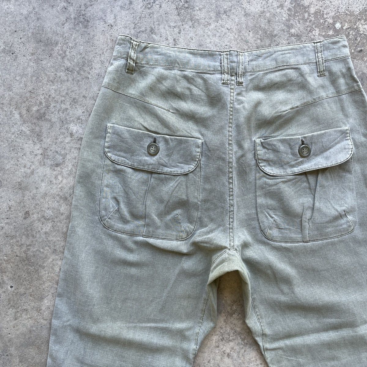 Japanese Brand × Other × Vintage Vintage Unbranded Faded Olive Green Nice Design Casual Pants Size US 30 / EU 46 - 7 Thumbnail