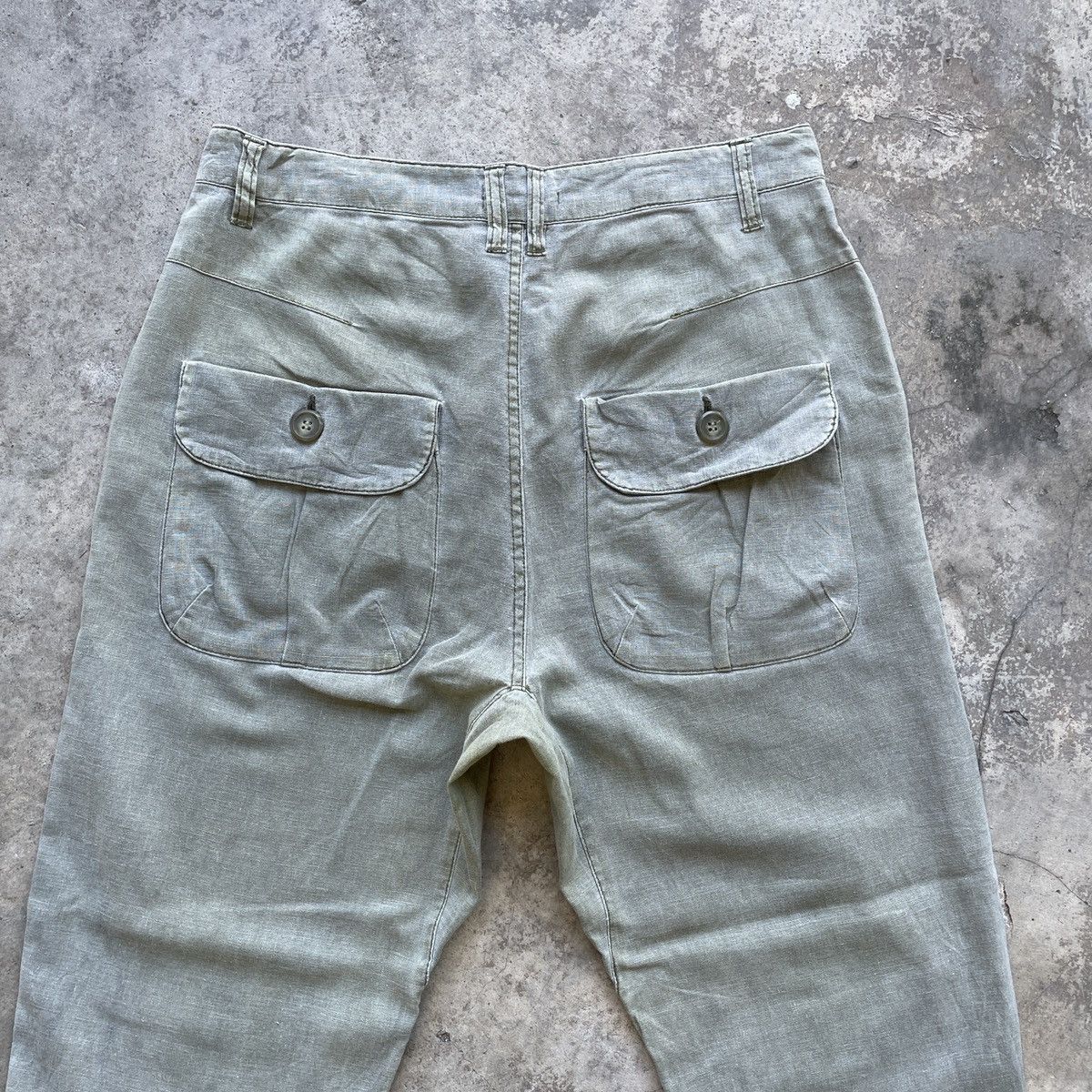Japanese Brand × Other × Vintage Vintage Unbranded Faded Olive Green Nice Design Casual Pants Size US 30 / EU 46 - 9 Thumbnail