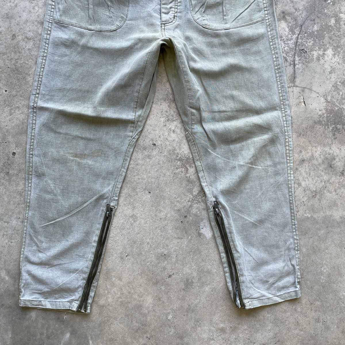 Japanese Brand × Other × Vintage Vintage Unbranded Faded Olive Green Nice Design Casual Pants Size US 30 / EU 46 - 5 Thumbnail