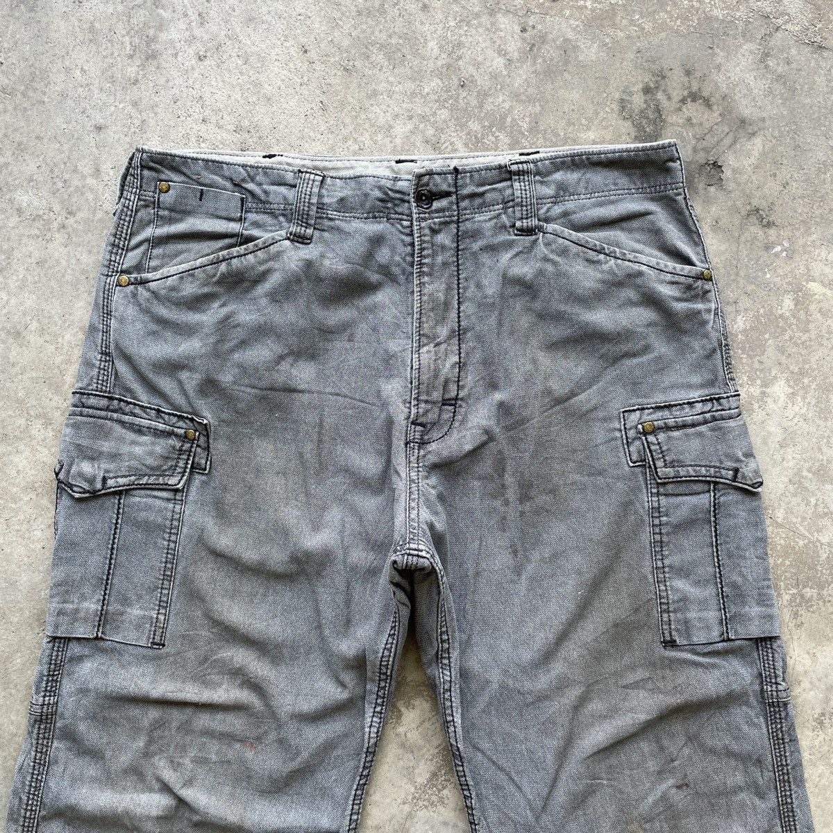 Japanese Brand Vintage Evenriver Dirty 7 Pocket Tactical Cargo Pants Size US 38 / EU 54 - 2 Thumbnail