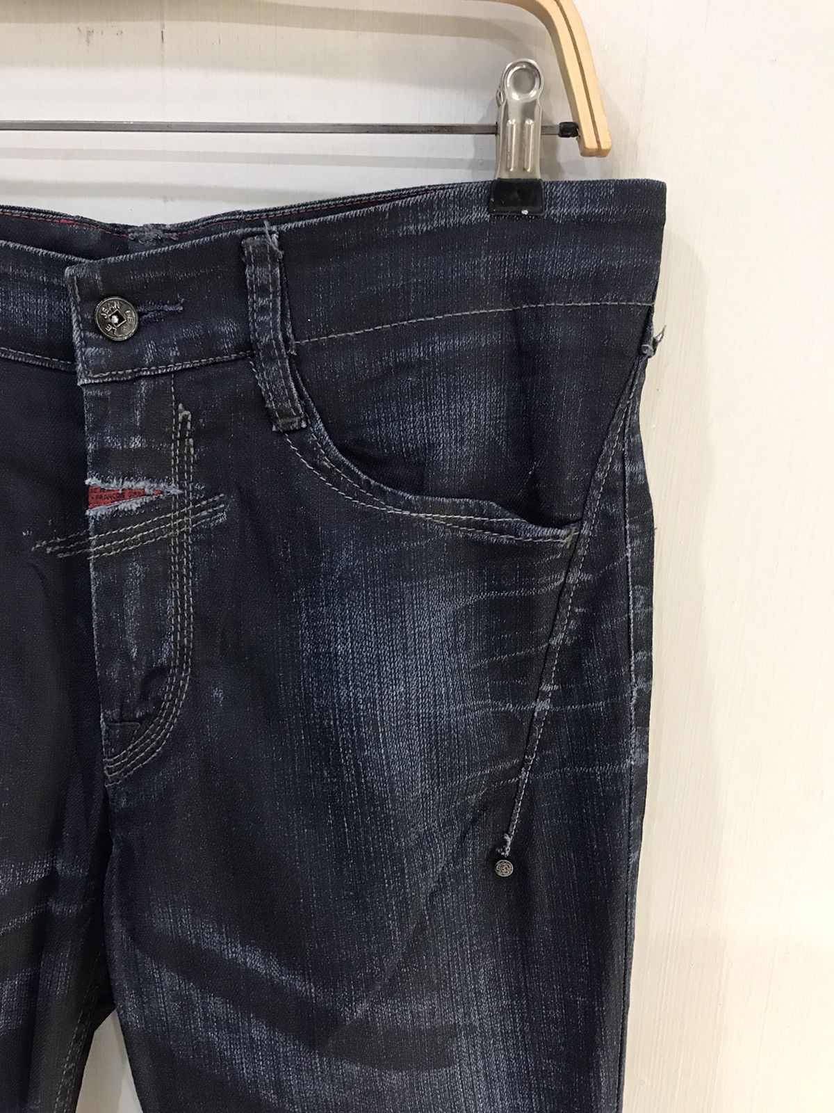Designer × Marithe + Francois Girbaud MFG Stretchable Skinny Rare Dope Soft Denim Size US 33 - 2 Thumbnail
