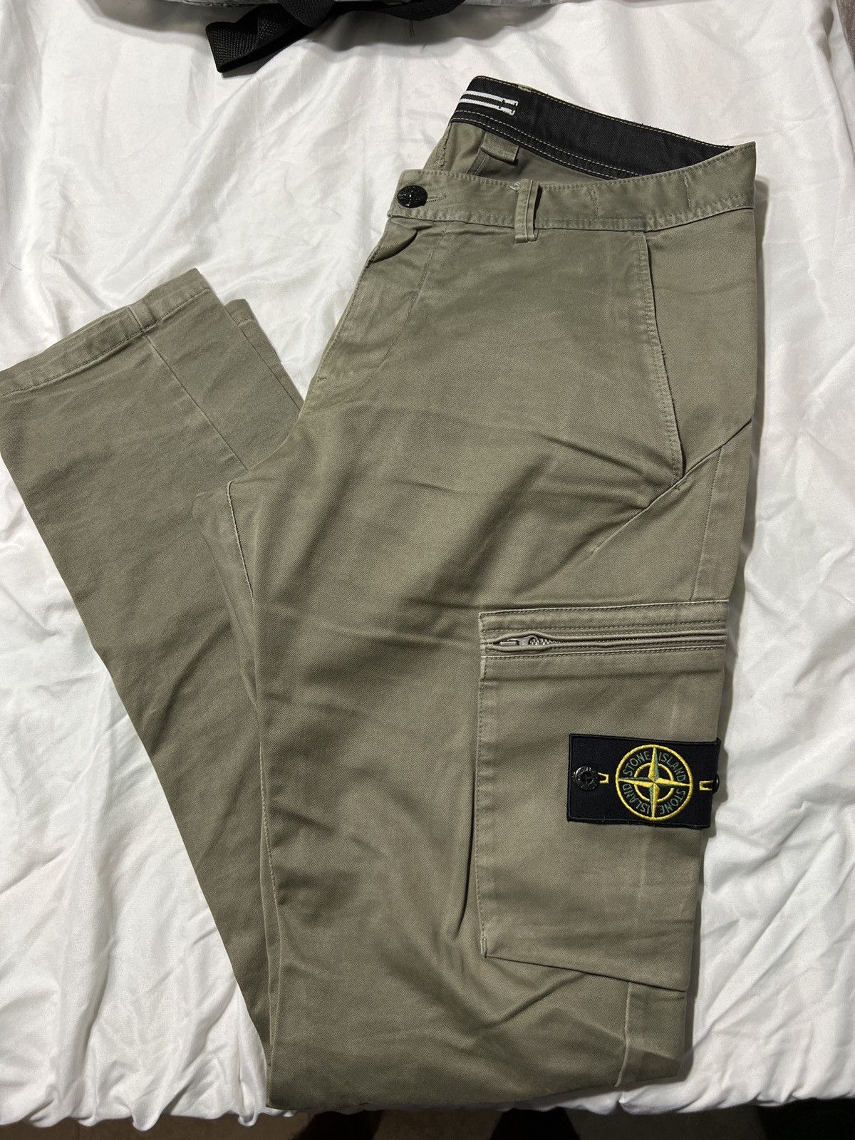 image of Stone Island Green Cargo Pant, Men's (Size 33)