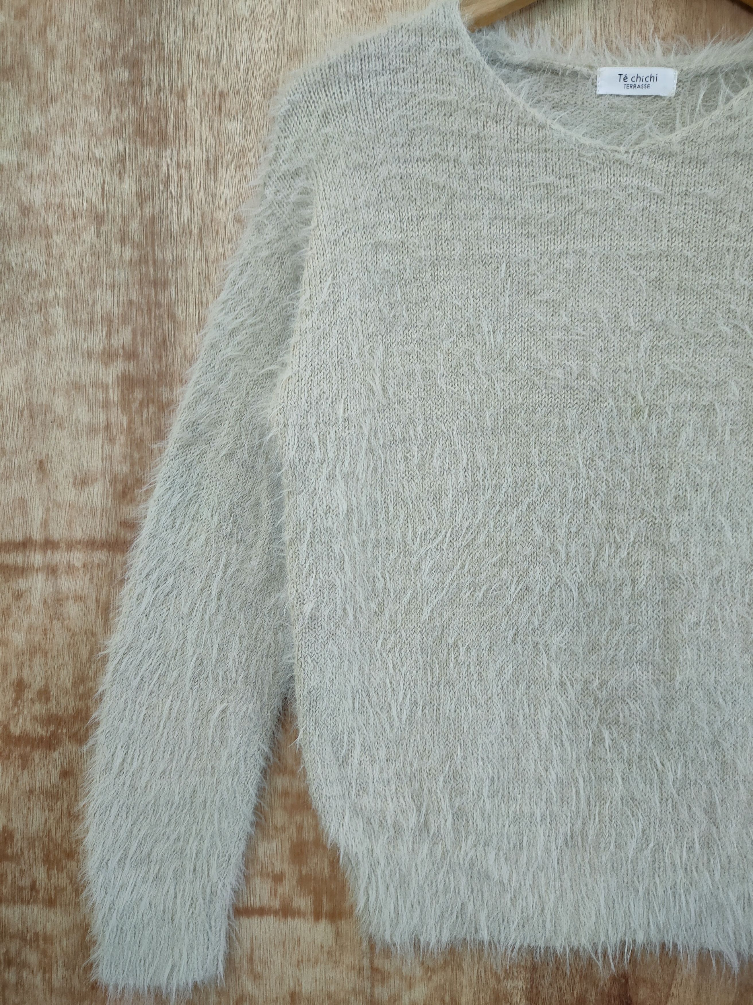 Homespun Knitwear DL Terrasse Te Chichi mohair soft fur knitwear shag #46-450 Size US XS / EU 42 / 0 - 2 Thumbnail