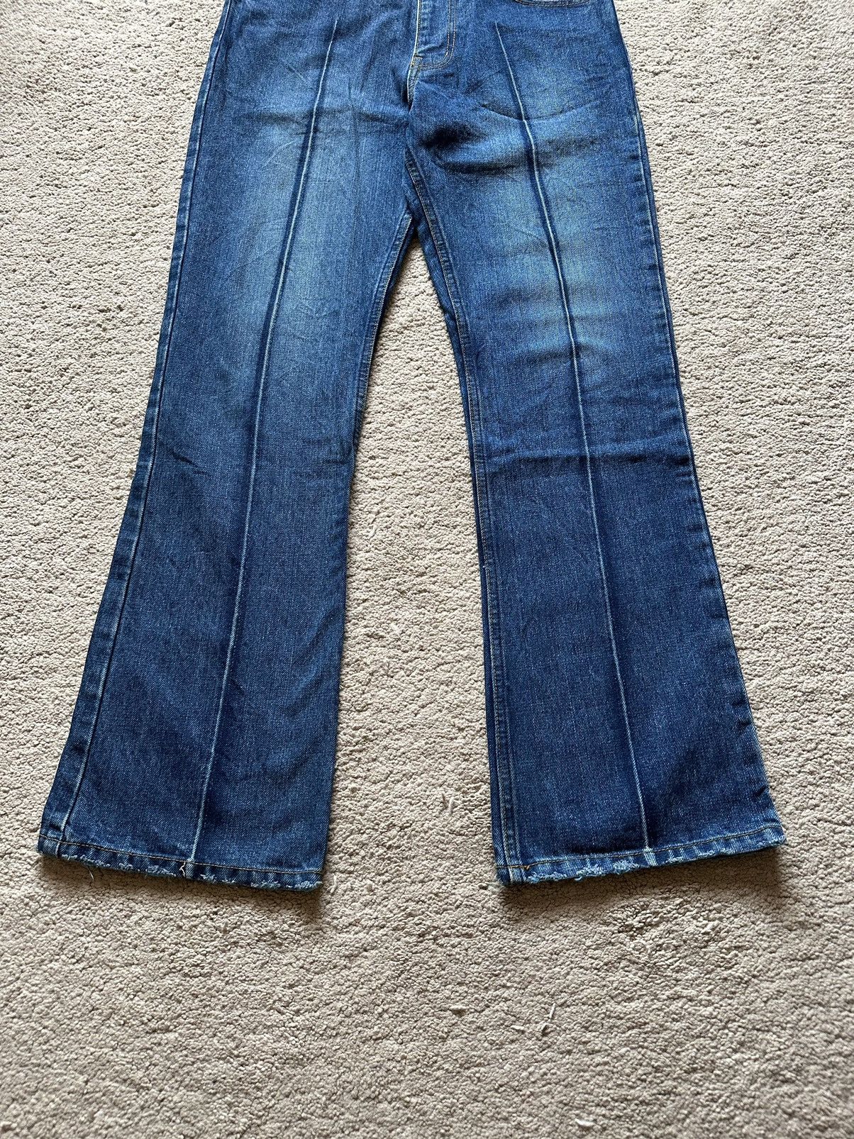 If Six Was Nine 2000s Le Grande Bleu LGB x Beams Plus Flare Jeans Size US 31 - 3 Thumbnail