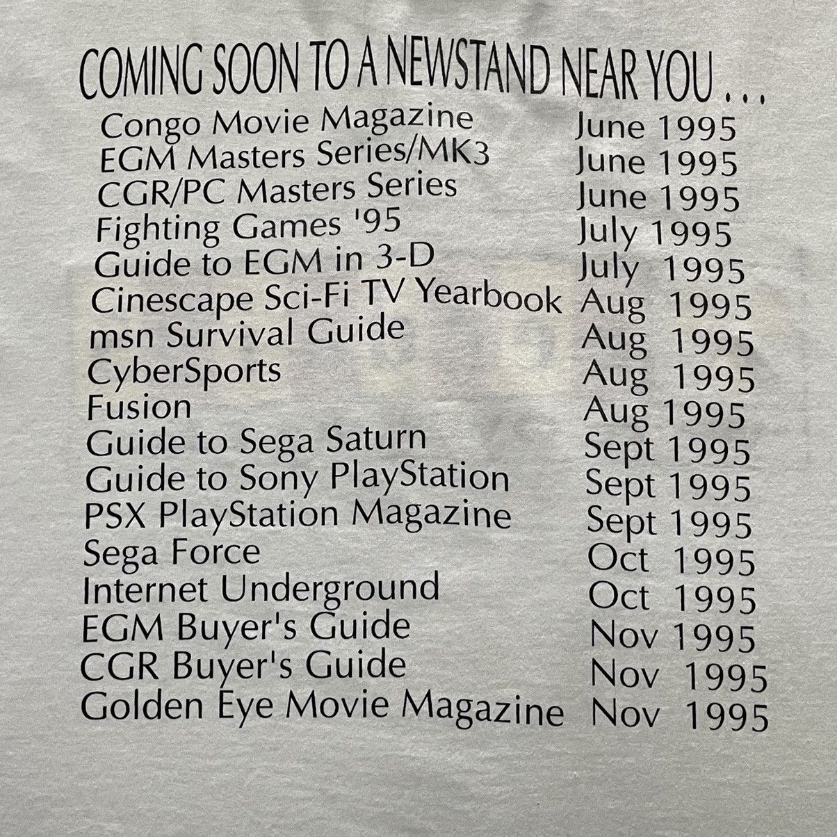 Office Magazine × Sony × Vintage Vintage Sendai 95 We Over The Edge List Gaming Megazine Tee Size US XL / EU 56 / 4 - 9 Thumbnail