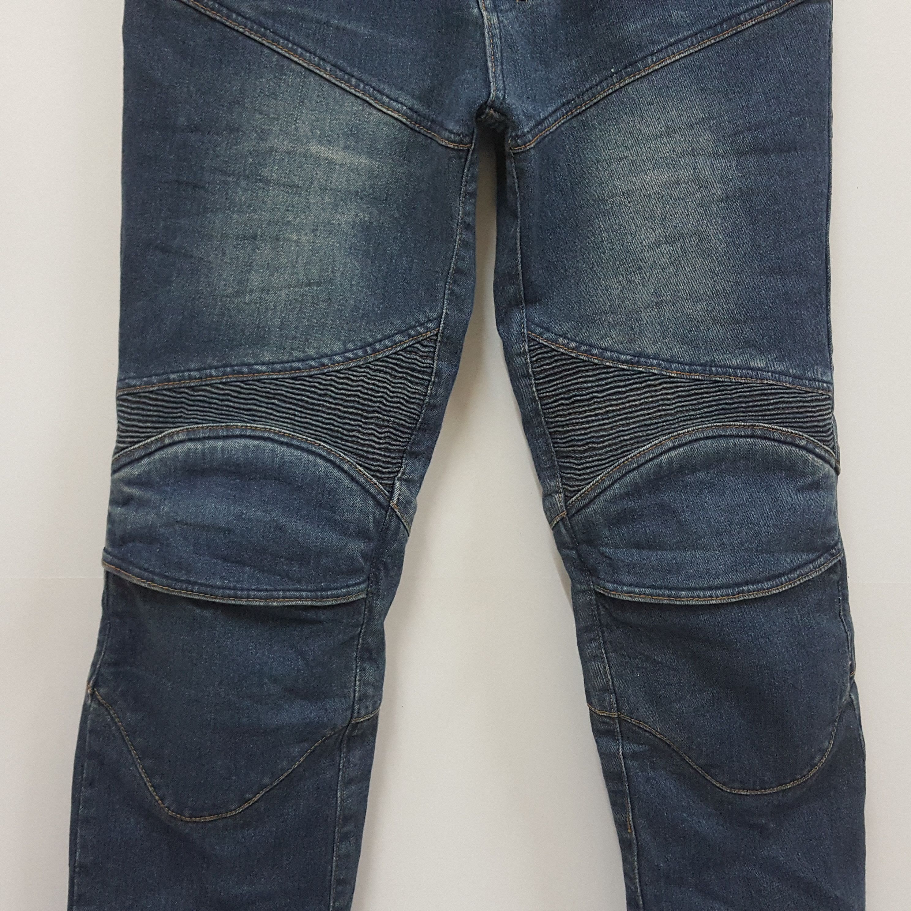 Japanese Brand × Vintage Vintage Komine X Balmain style riders jeans trousers pants Size US 29 - 2 Thumbnail