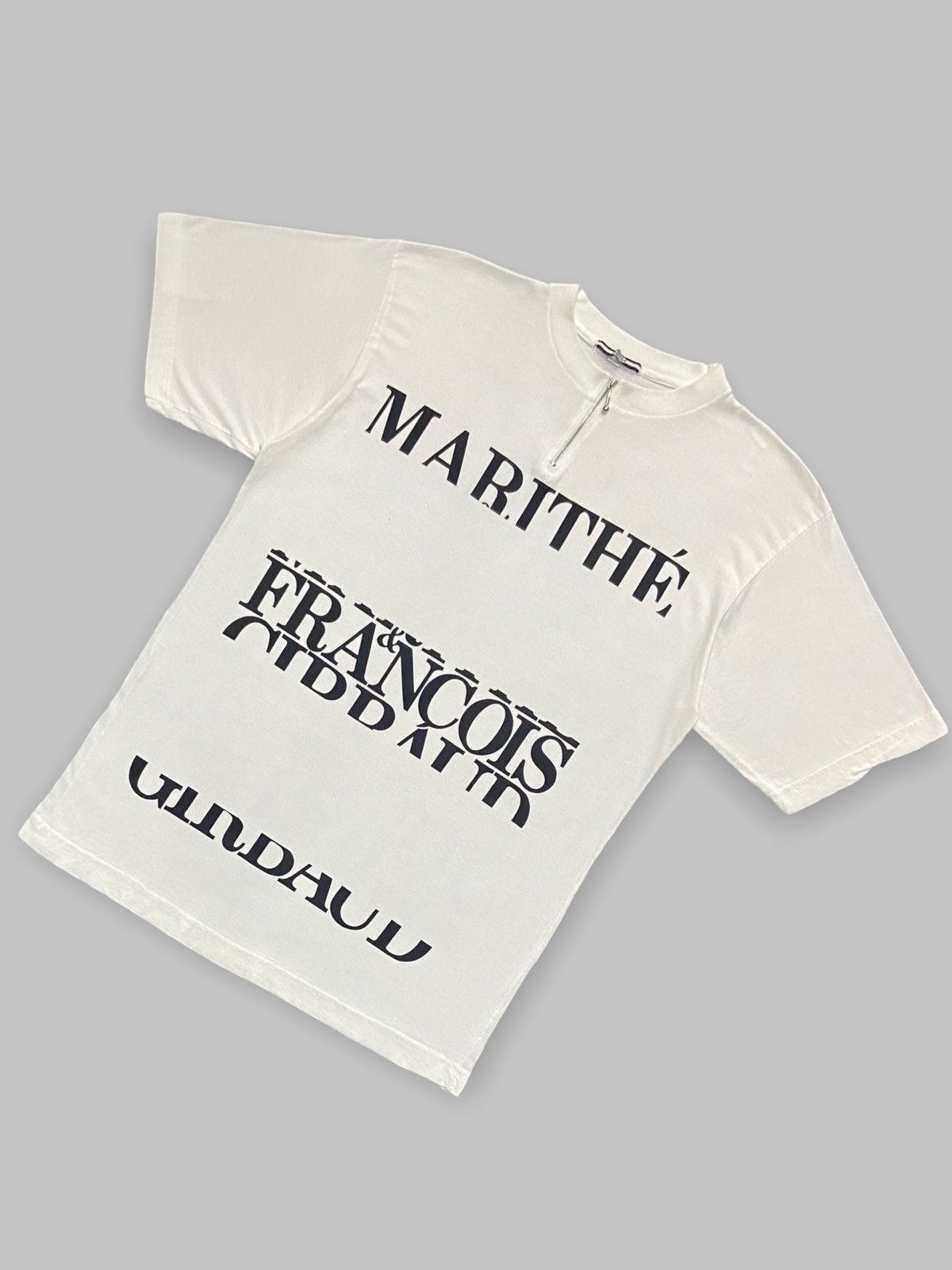 Marithe + Francois Girbaud × Vintage Vintage Marithe Francois Gibraud Zip Up Neck Tshirt Size US M / EU 48-50 / 2 - 3 Thumbnail
