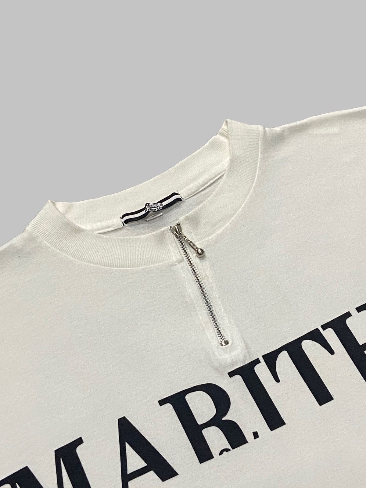 Marithe + Francois Girbaud × Vintage Vintage Marithe Francois Gibraud Zip Up Neck Tshirt Size US M / EU 48-50 / 2 - 5 Thumbnail