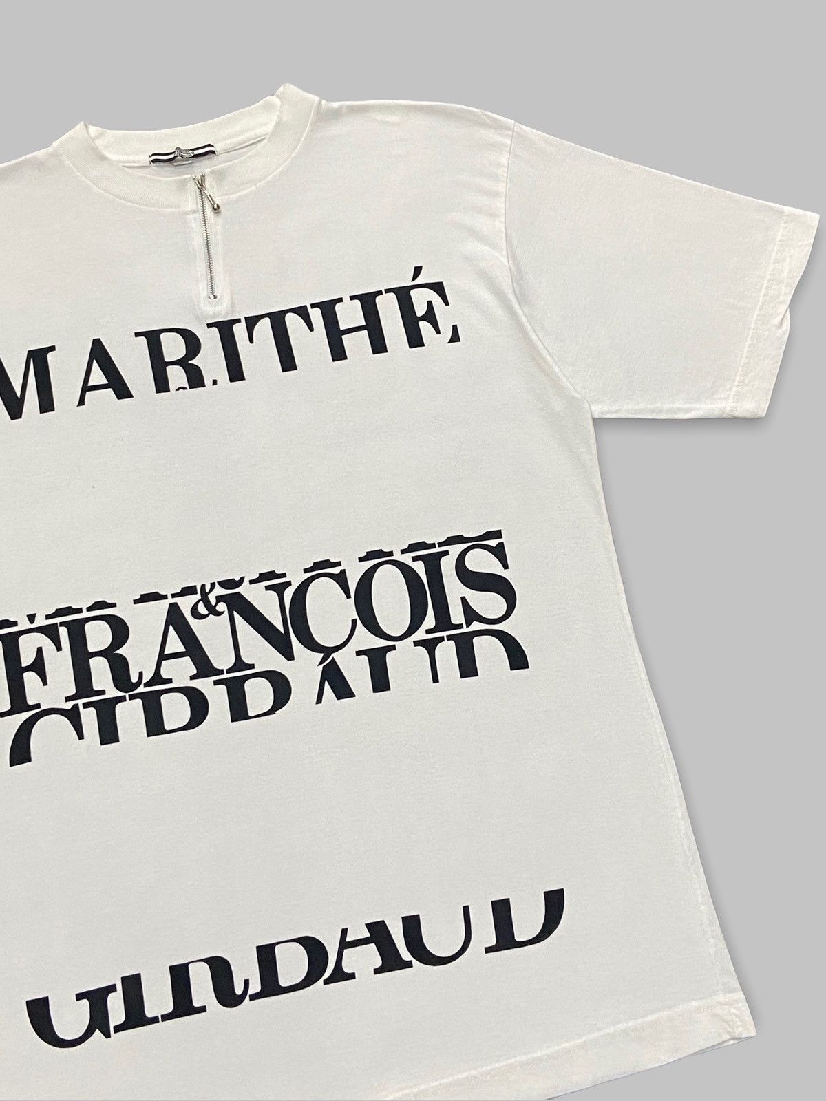Marithe + Francois Girbaud × Vintage Vintage Marithe Francois Gibraud Zip Up Neck Tshirt Size US M / EU 48-50 / 2 - 4 Thumbnail
