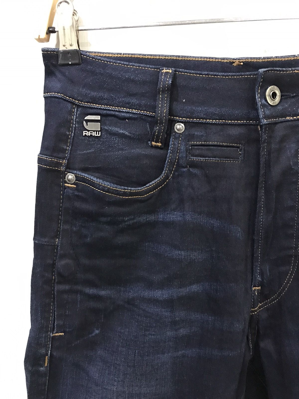 G-Star × Japanese Brand GSTAR RAW Stretchable Rare Design Skinny Biker Pant Size US 27 - 3 Thumbnail