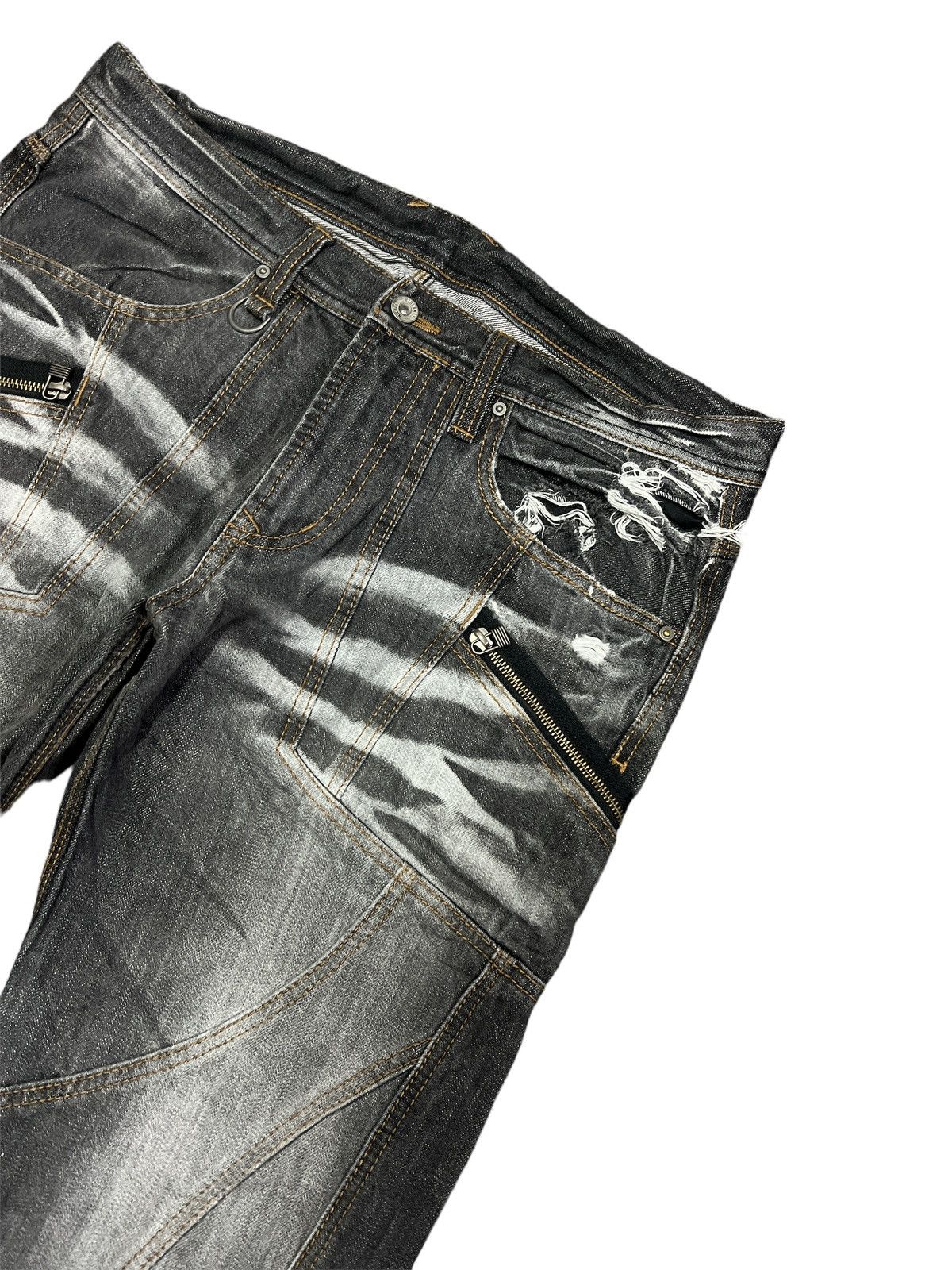 Japanese Brand × Matsuda SICK🔥NICOLE CLUB PATCH WORK DISTRESSED DENIM PANT Size US 35 - 6 Thumbnail