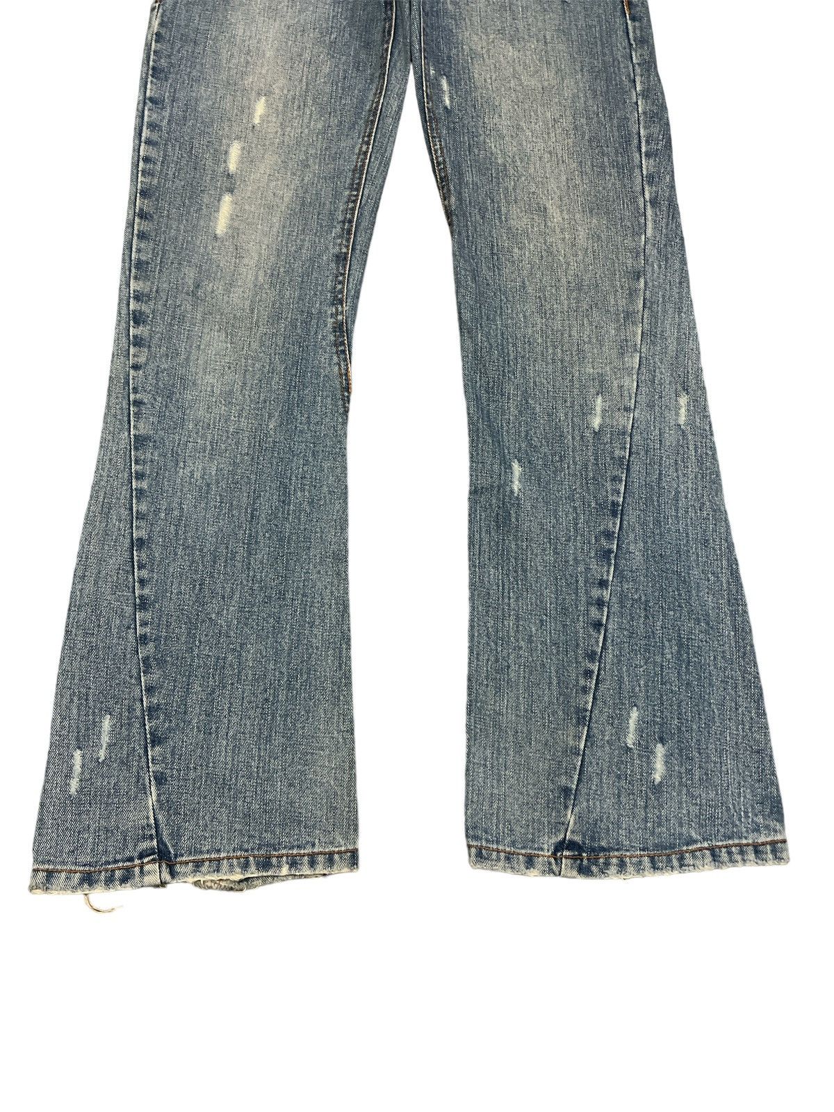 Japanese Brand FLARED💥THRASHED NYLAUS TWIST RIPPED DENIM PANT Size US 31 - 4 Thumbnail