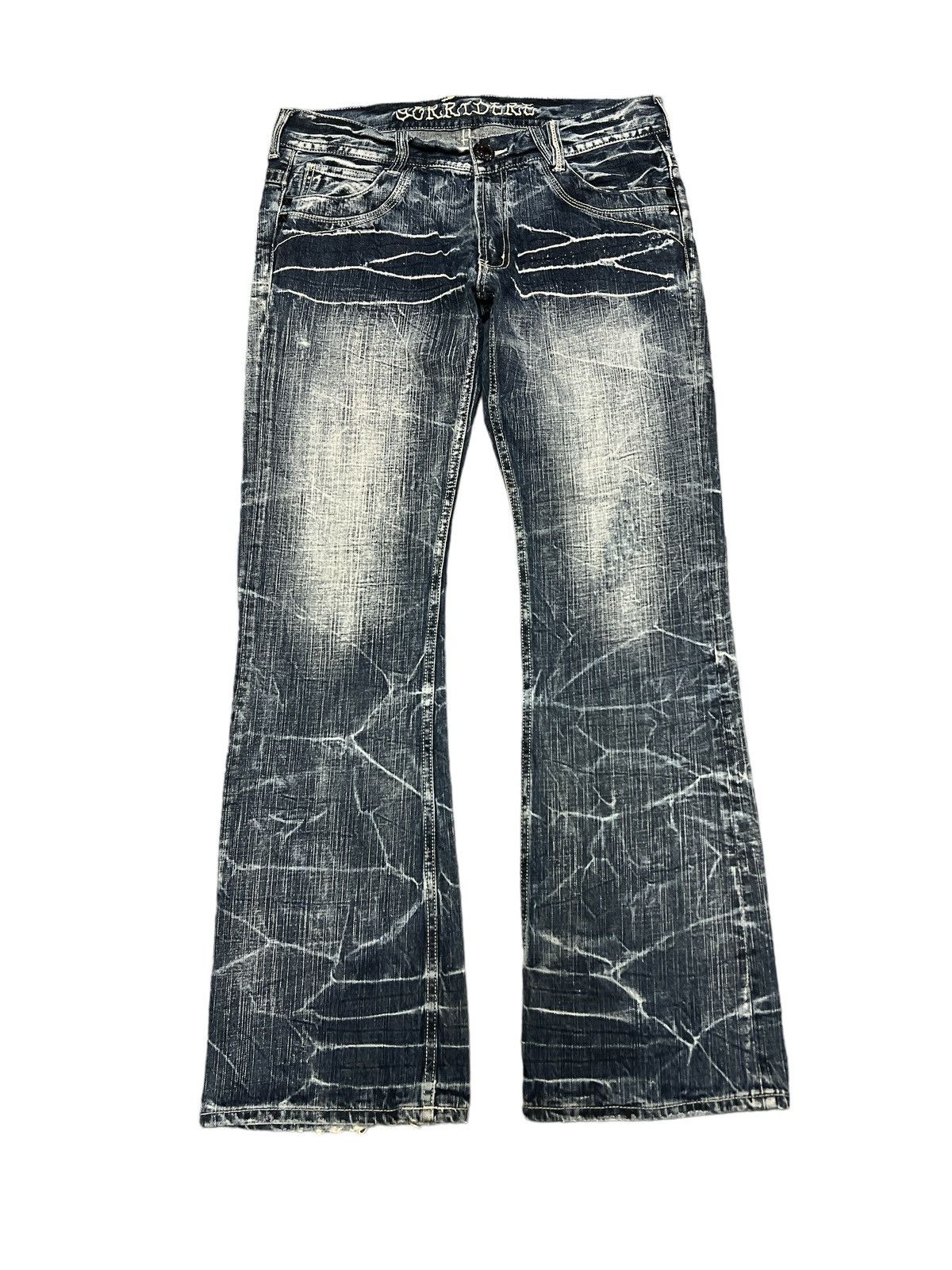 Japanese Brand × Vintage FLARED💥SORREDERE DISTRESSED DENIM PANT Size US 34 / EU 50 - 1 Thumbnail