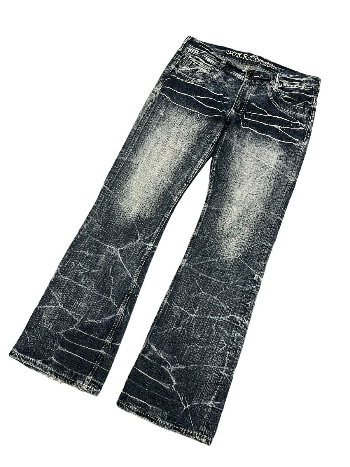 Japanese Brand × Vintage FLARED💥SORREDERE DISTRESSED DENIM PANT Size US 34 / EU 50 - 5 Thumbnail