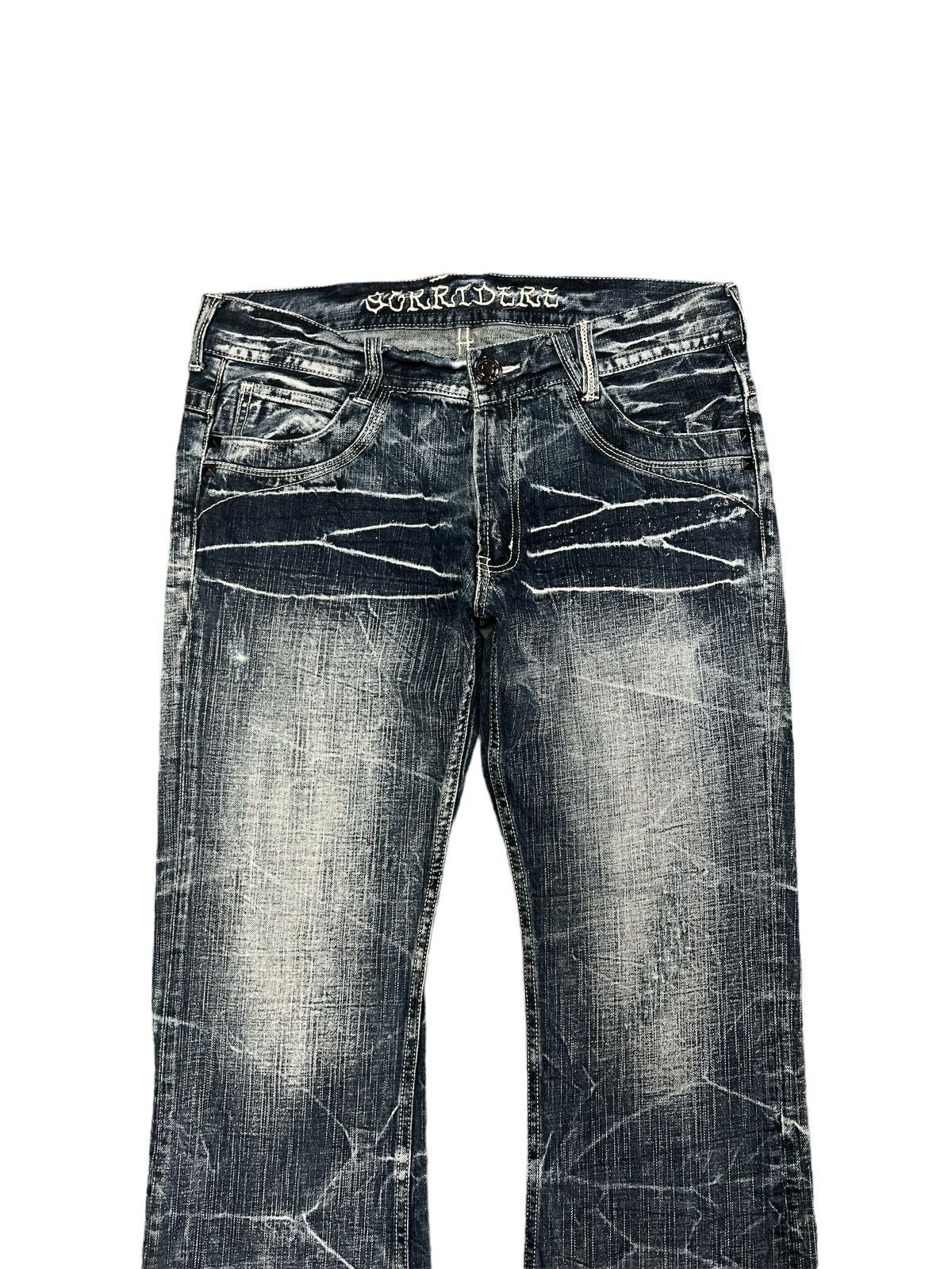 Japanese Brand × Vintage FLARED💥SORREDERE DISTRESSED DENIM PANT Size US 34 / EU 50 - 2 Thumbnail