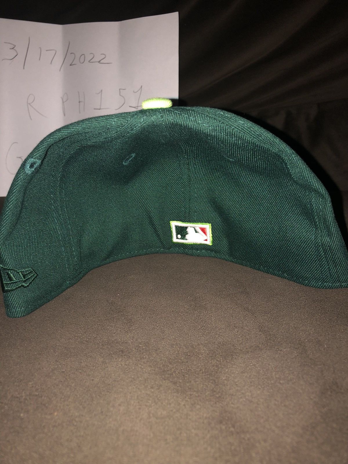 New Era Dark Green New York Yankees Fitted Hat 7 1/4 Size ONE SIZE - 5 Thumbnail