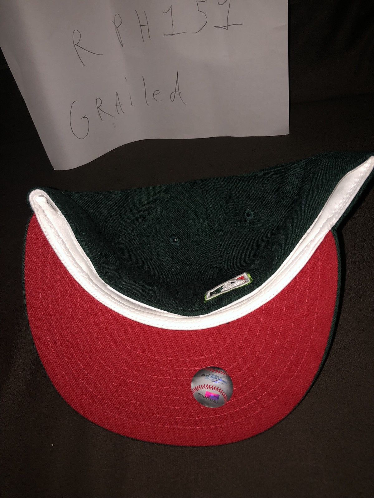New Era Dark Green New York Yankees Fitted Hat 7 1/4 Size ONE SIZE - 6 Thumbnail