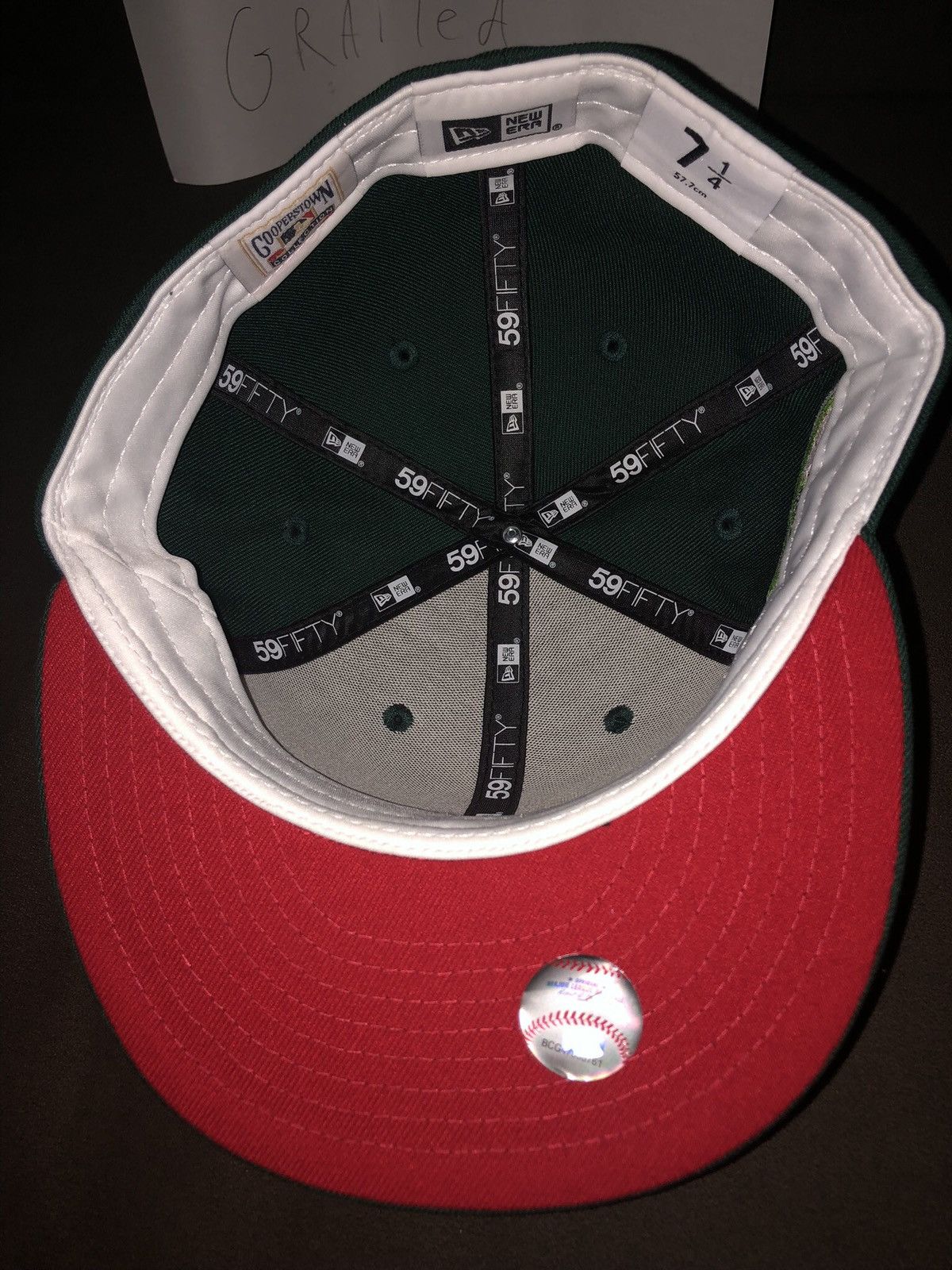 New Era Dark Green New York Yankees Fitted Hat 7 1/4 Size ONE SIZE - 7 Thumbnail
