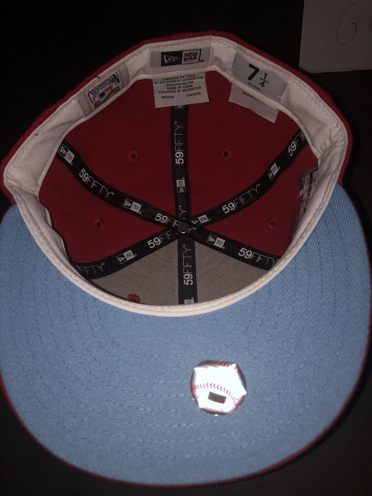 New Era New York Yankees Red Fitted 7 1/4 Size ONE SIZE - 4 Thumbnail
