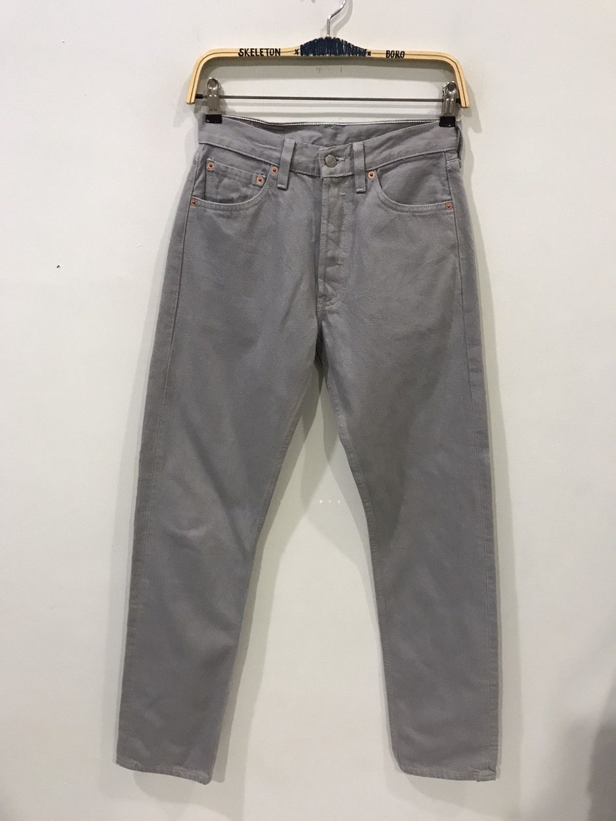 Levi's × Vintage 💥VINTAGE 90s💥Levis 501 Original Light Grey Denim Size US 26 / EU 42 - 3 Thumbnail