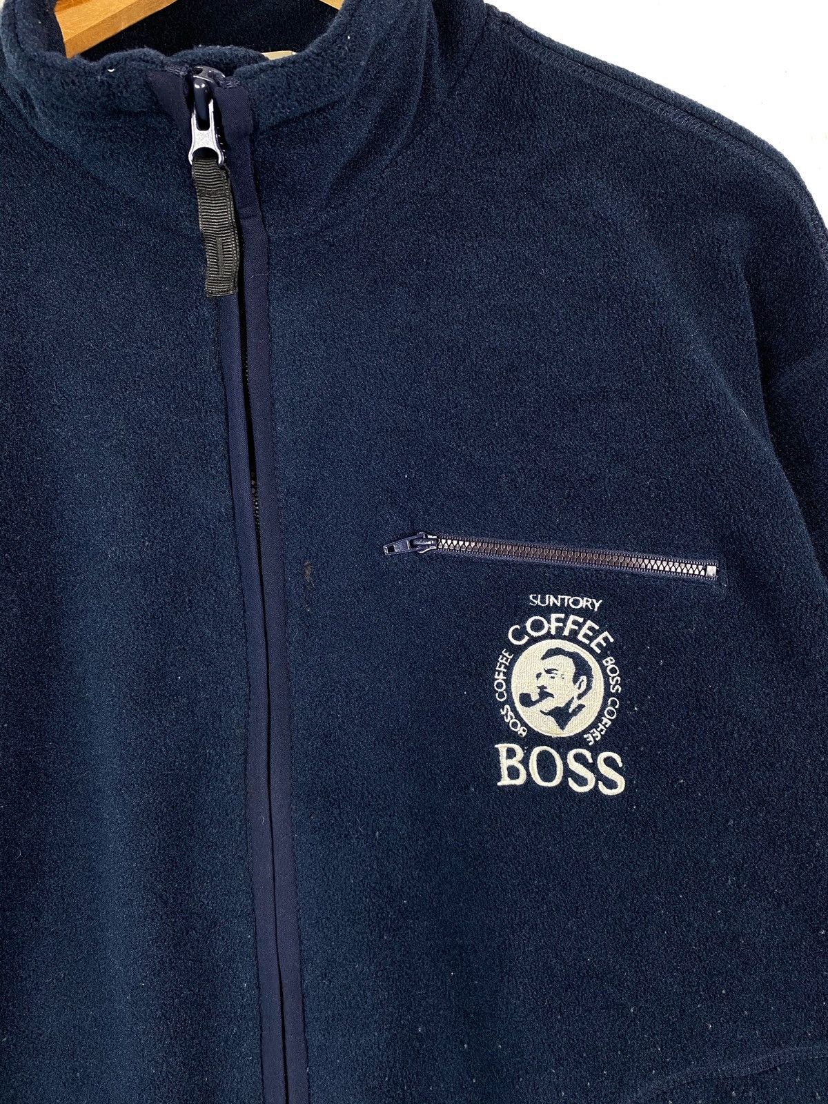 Japanese Brand × Vintage Vintage SUNTORY BOSS COFFEE Japanese Fleece Sweater Size US L / EU 52-54 / 3 - 5 Thumbnail
